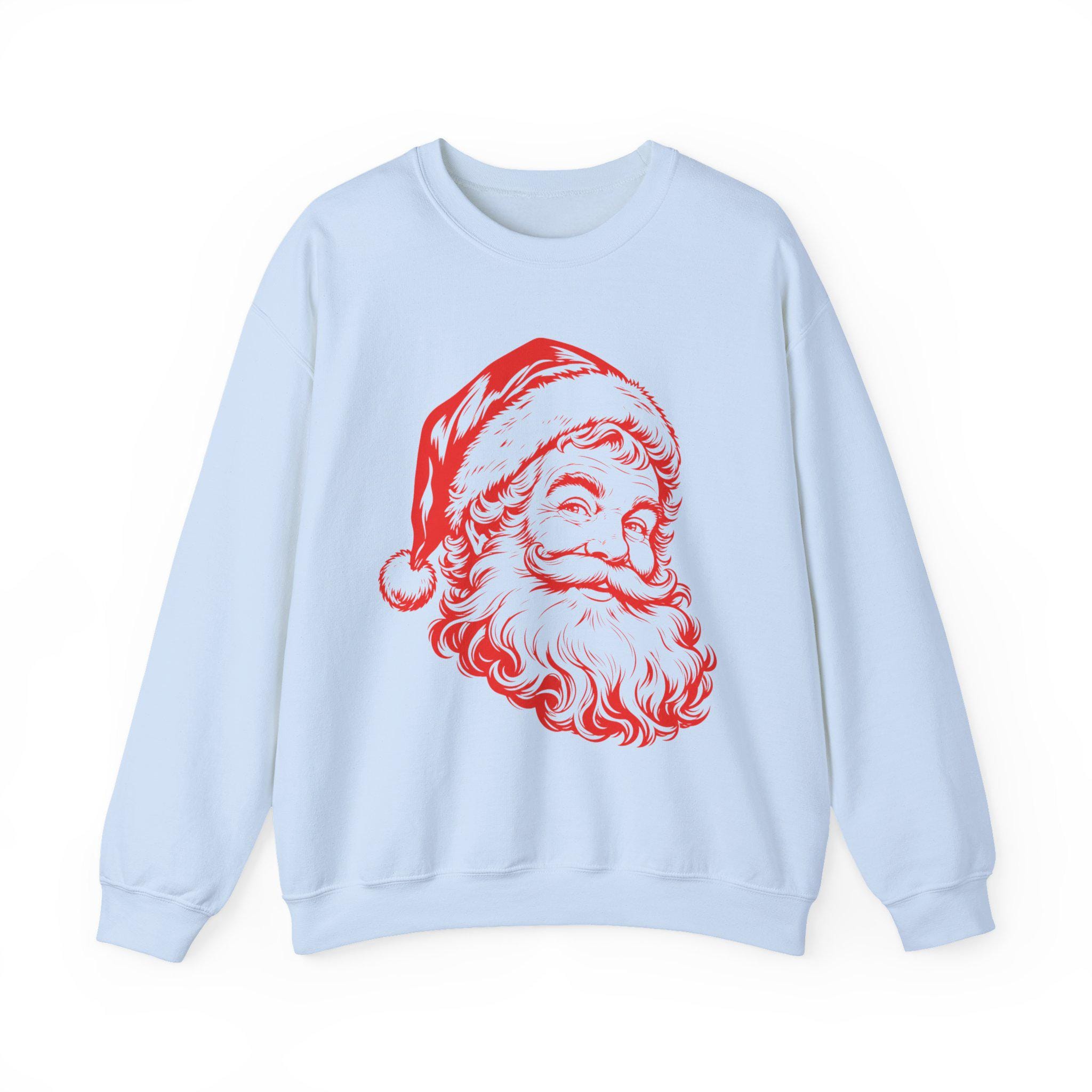 Vintage Santa Claus Sweatshirt, Retro Santa Face Crewneck, Classic Christmas,Santa Head Graphic Sweatshirt, Cute Christmas Crewneck