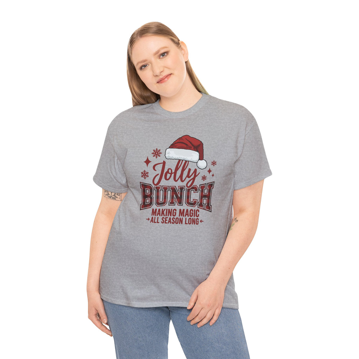Jolly Bunch Christmas Shirt | Making Magic All Season Long | Santa Hat Tee | Cute Family Xmas T-Shirt | Holiday Group Matching Tee