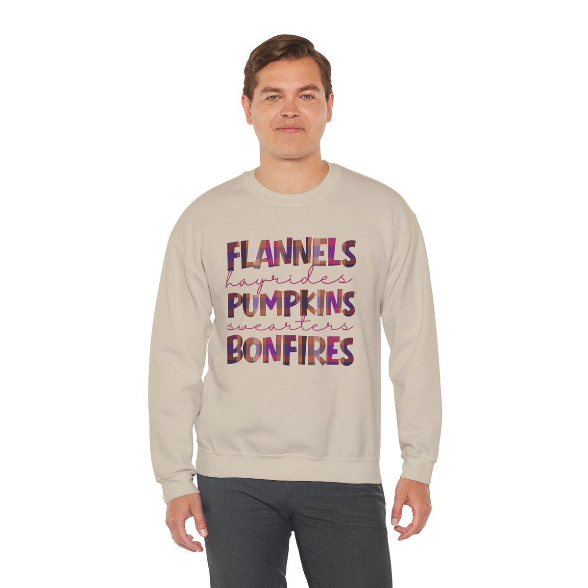 Fall Sweatshirt Flannels Pumpkins Bonfires Hayrides Sweaters Plaid Autumn Crewneck Cozy Fall Shirt Gift for Her