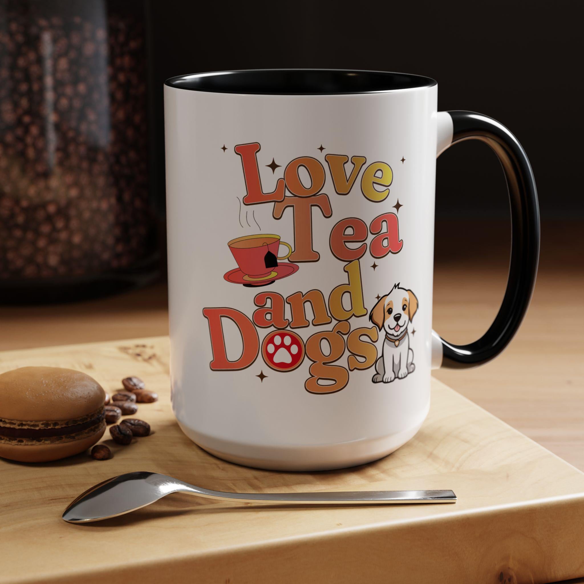 Love Tea and Dogs Mug | Heart Paw Illustration