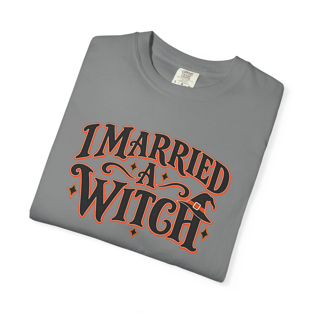 I Married A Witch Shirt, Funny Halloween Shirt, Witch Husband Shirt, Halloween Couple Shirt, Spooky Season Tee, Witchy Wife Gift for Him