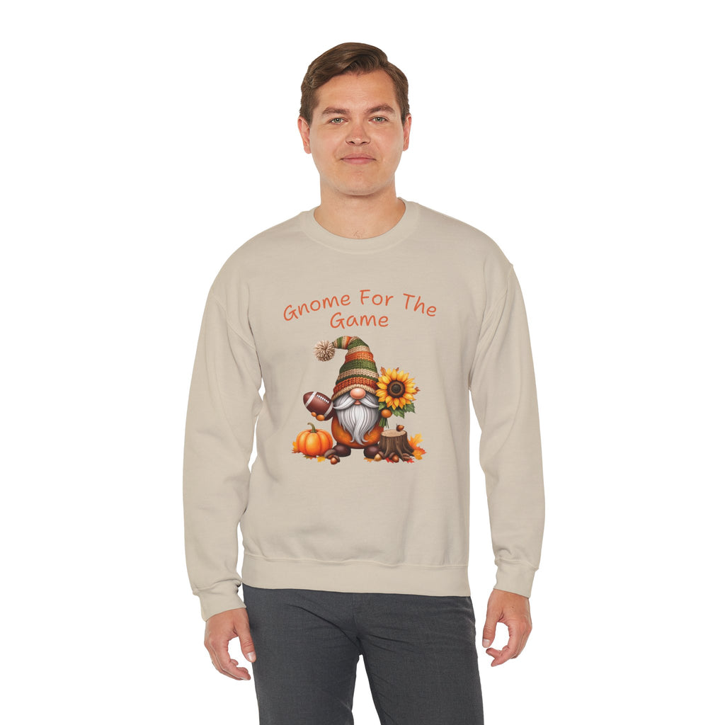 Gnome For The Game Sweatshirt, Football Gnome Fall Crewneck, Autumn Pumpkin Sunflower Shirt, Game Day Sweater, Fall Football Season Gift
