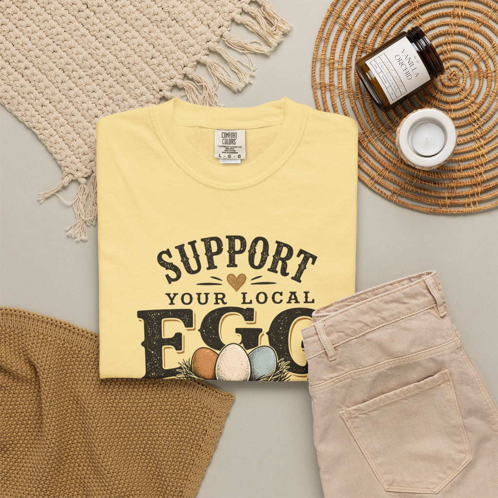 Support Your Local Egg Dealer Shirt, Fresh Eggs Big Hearts Tee, Chicken Mom Shirt, Backyard Chicken Gift, Farm Shirt, Homestead T-Shirt