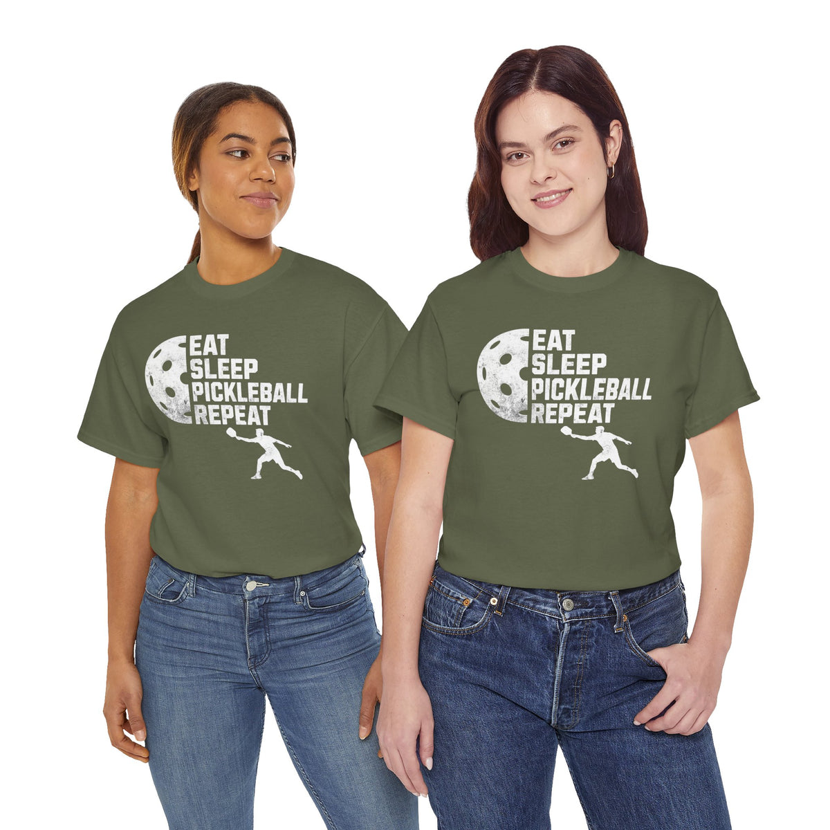 Eat Sleep Pickleball Repeat Tee | Pickleball Player Graphic Shirt, Sports Lover, Trendy Pickleball Tee Unisex, Team T-Shirt, Silhouette Tee
