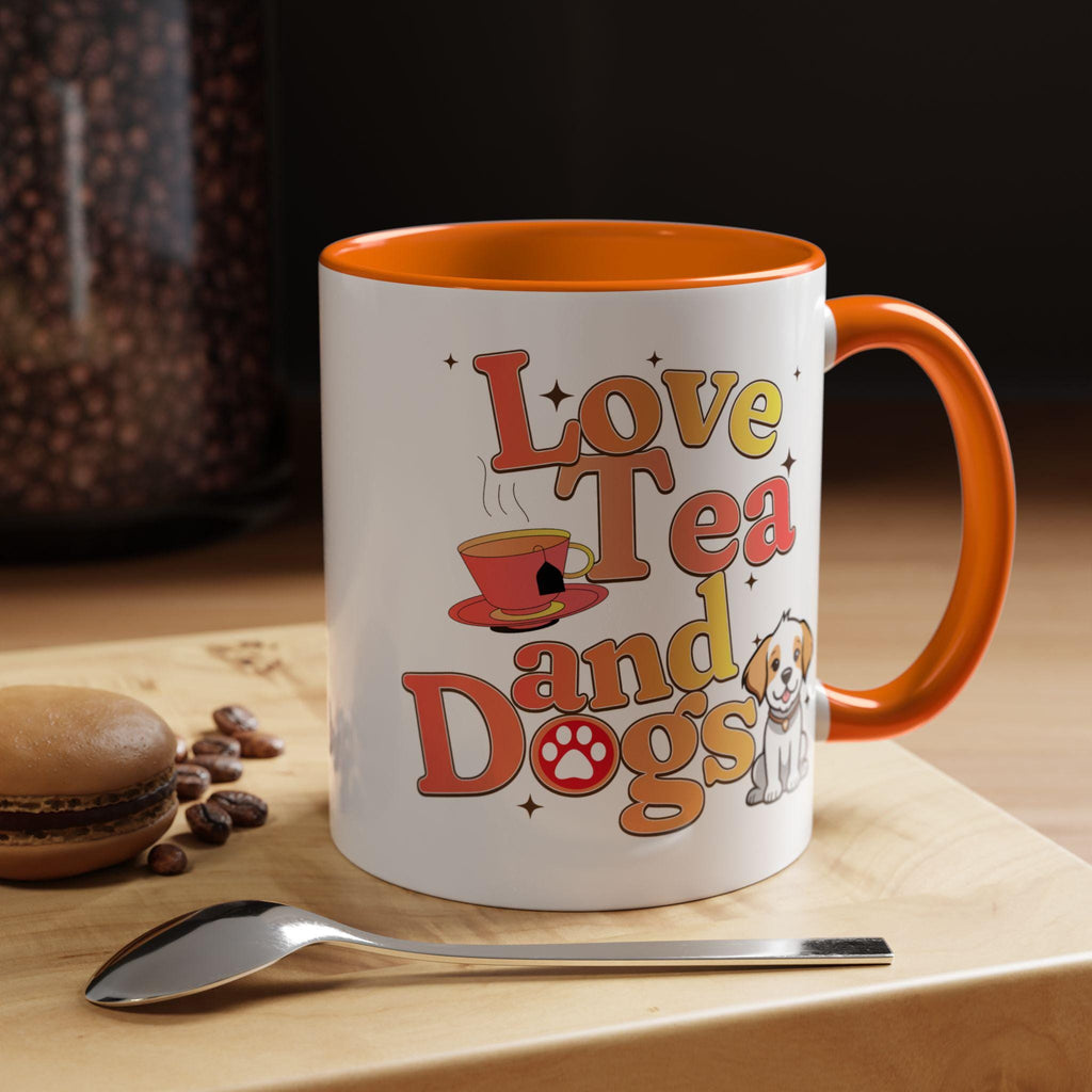 Love Tea and Dogs Mug | Heart Paw Illustration