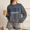 Cozy Season Sweatshirt, Plaid Cozy Season Shirt, Fall Sweatshirt, Cozy Season Crewneck, Autumn Sweatshirt, Fall Plaid Shirt, Fall Gift