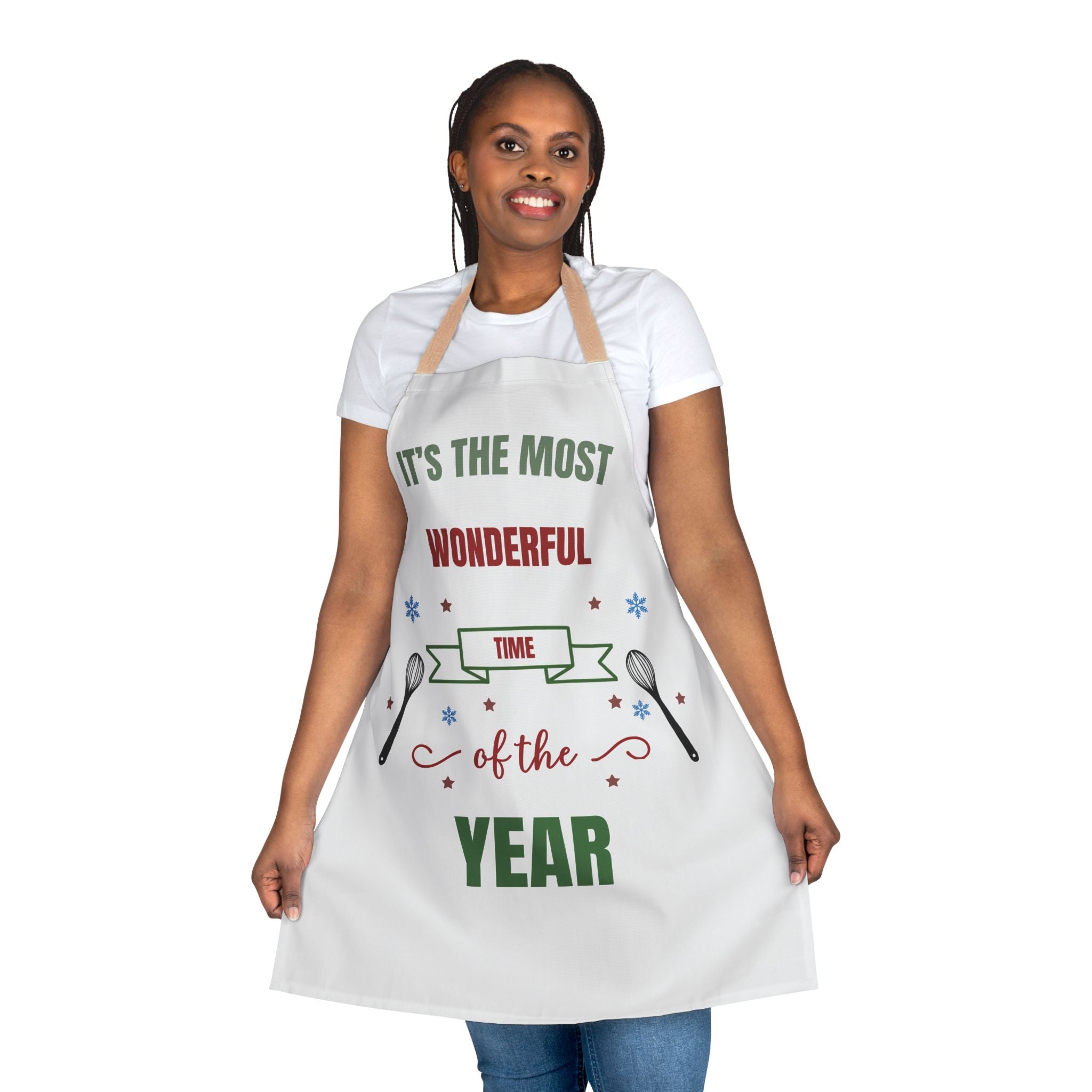 Christmas Apron It's The Most Wonderful Time Of The Year Funny Holiday Baking Apron Women Kitchen Gift Xmas Cooking Chef Apron Gift For Her