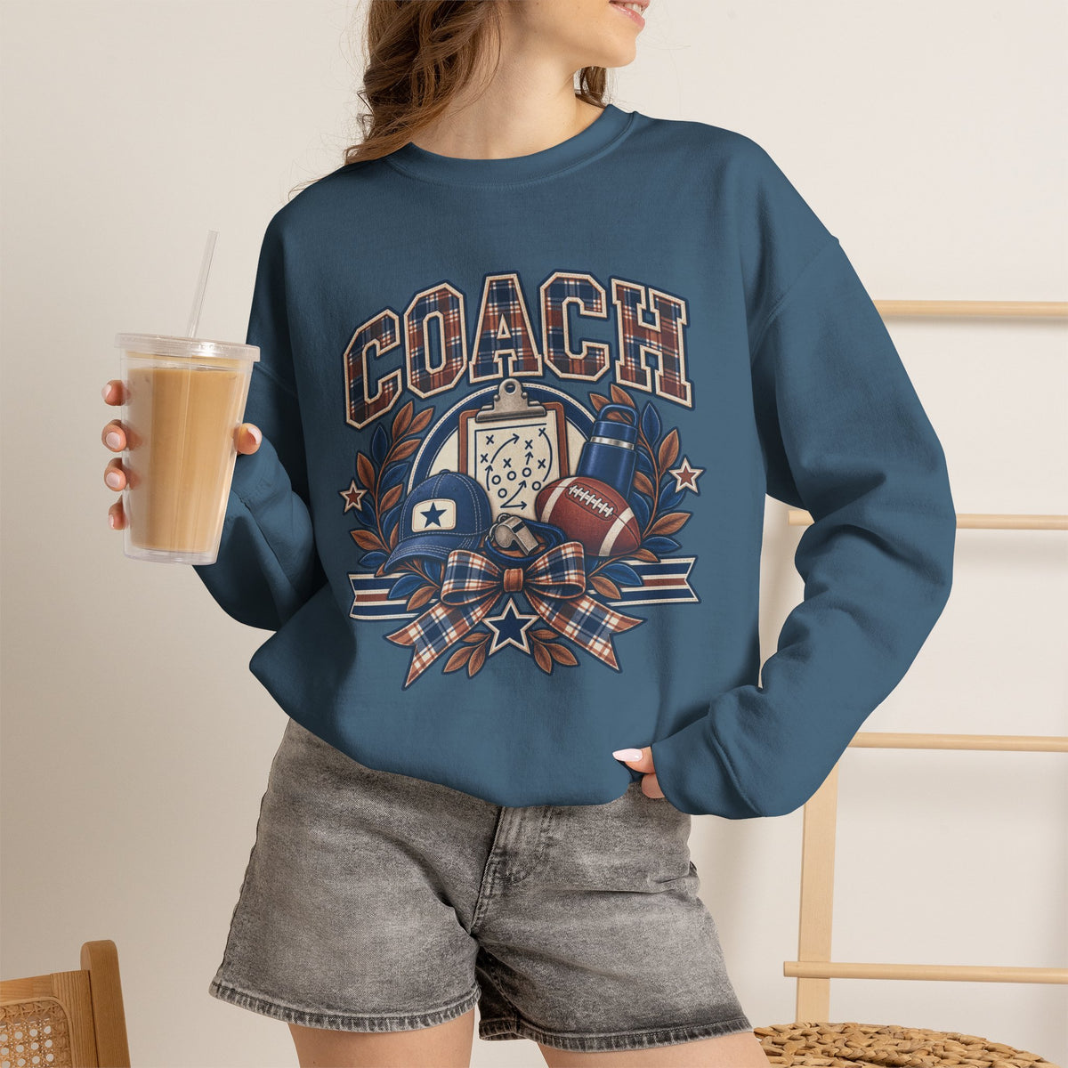Coach Football Sweatshirt, Vintage Coach Sweatshirt, Football Season Shirt, Coach Life Crewneck, Team Mom Gift, Retro Coach Apparel