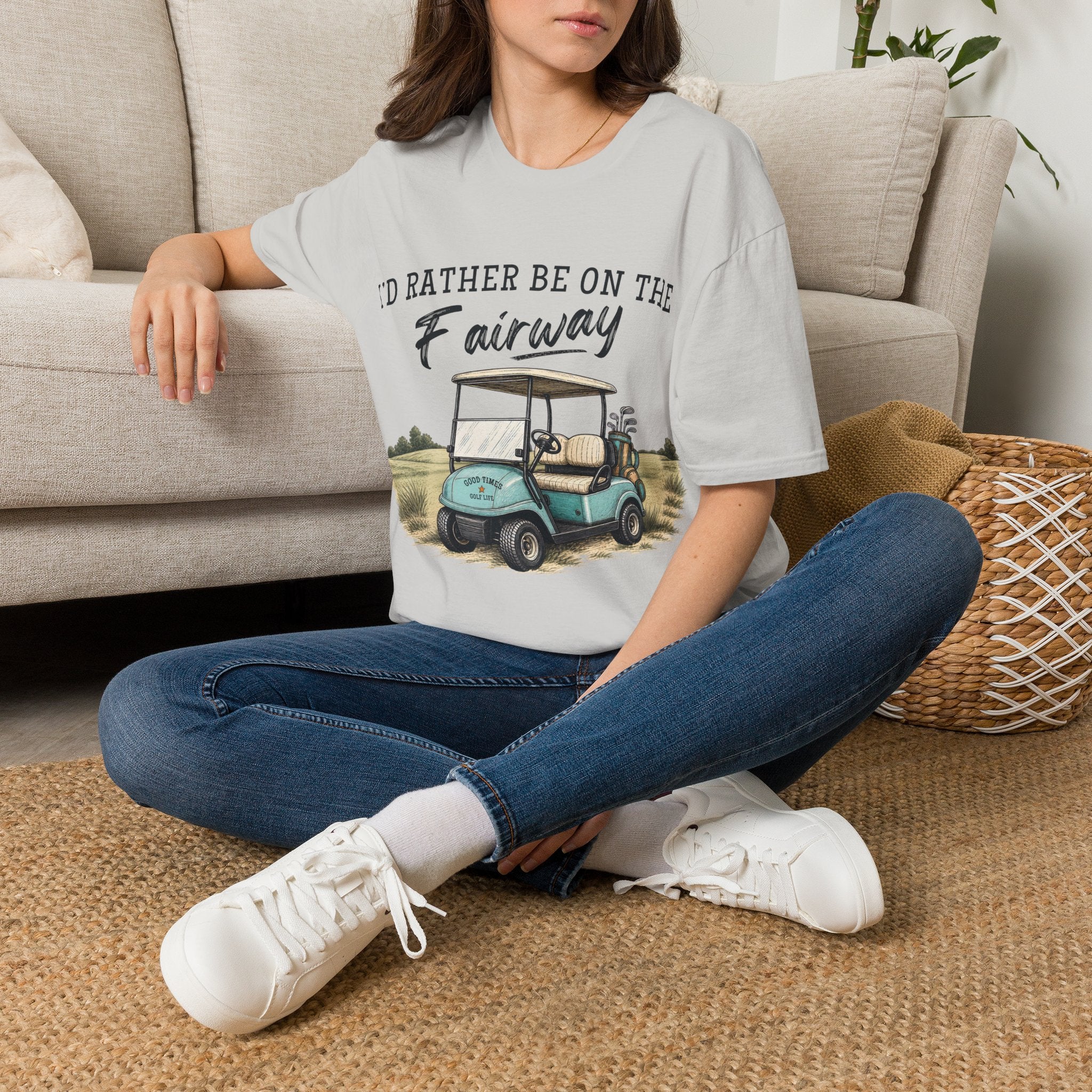 I'd Rather Be On The Fairway Shirt, Funny Golf T-Shirt, Golf Cart Graphic Tee, Golfer Gift for Women, Golf Lover Shirt, Golfing Mom Gift