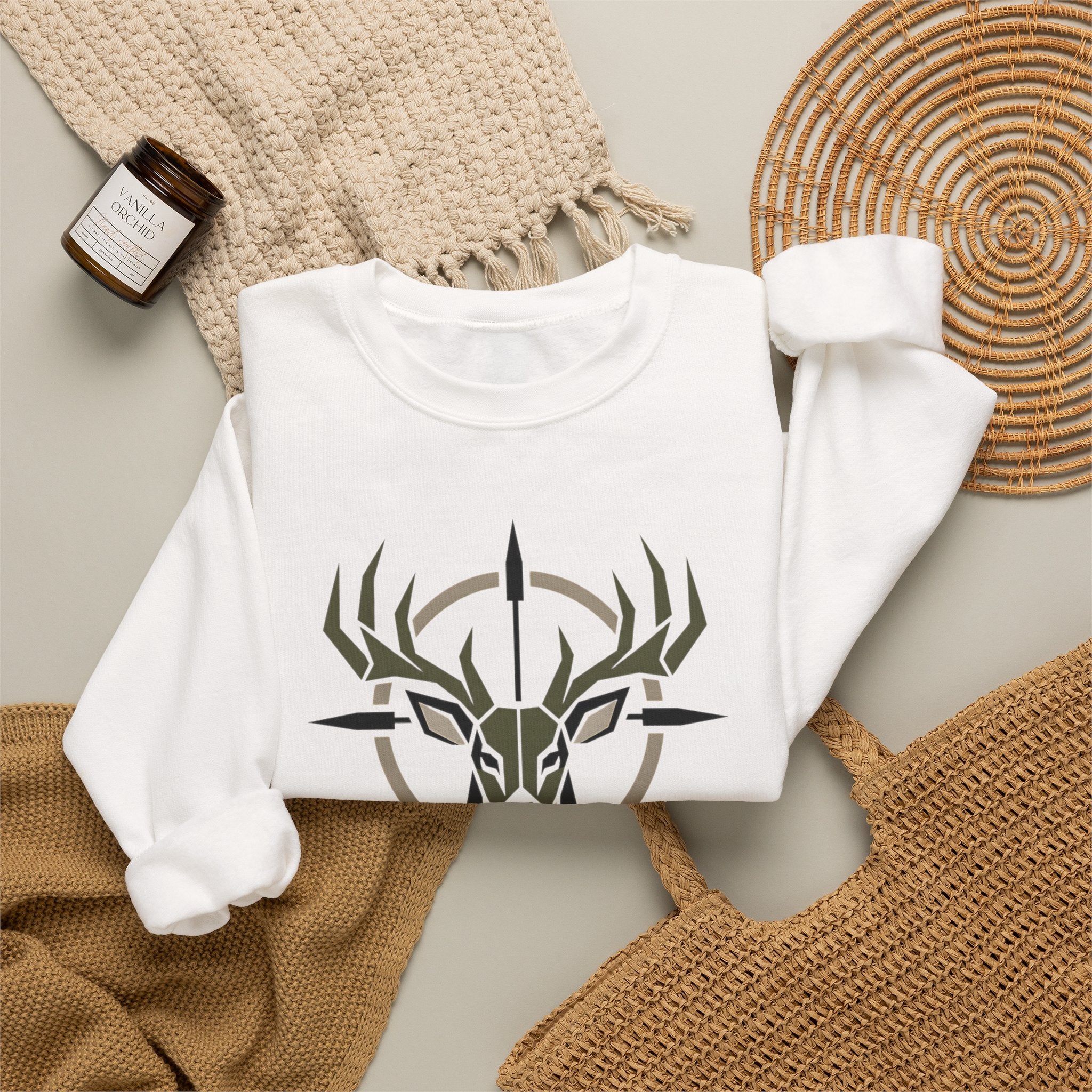 Built for the Rut Sweatshirt, Deer Hunting Crewneck, Buck Hunter Shirt, Hunting Season Gift for Him, Whitetail Deer Hunter Sweatshirt