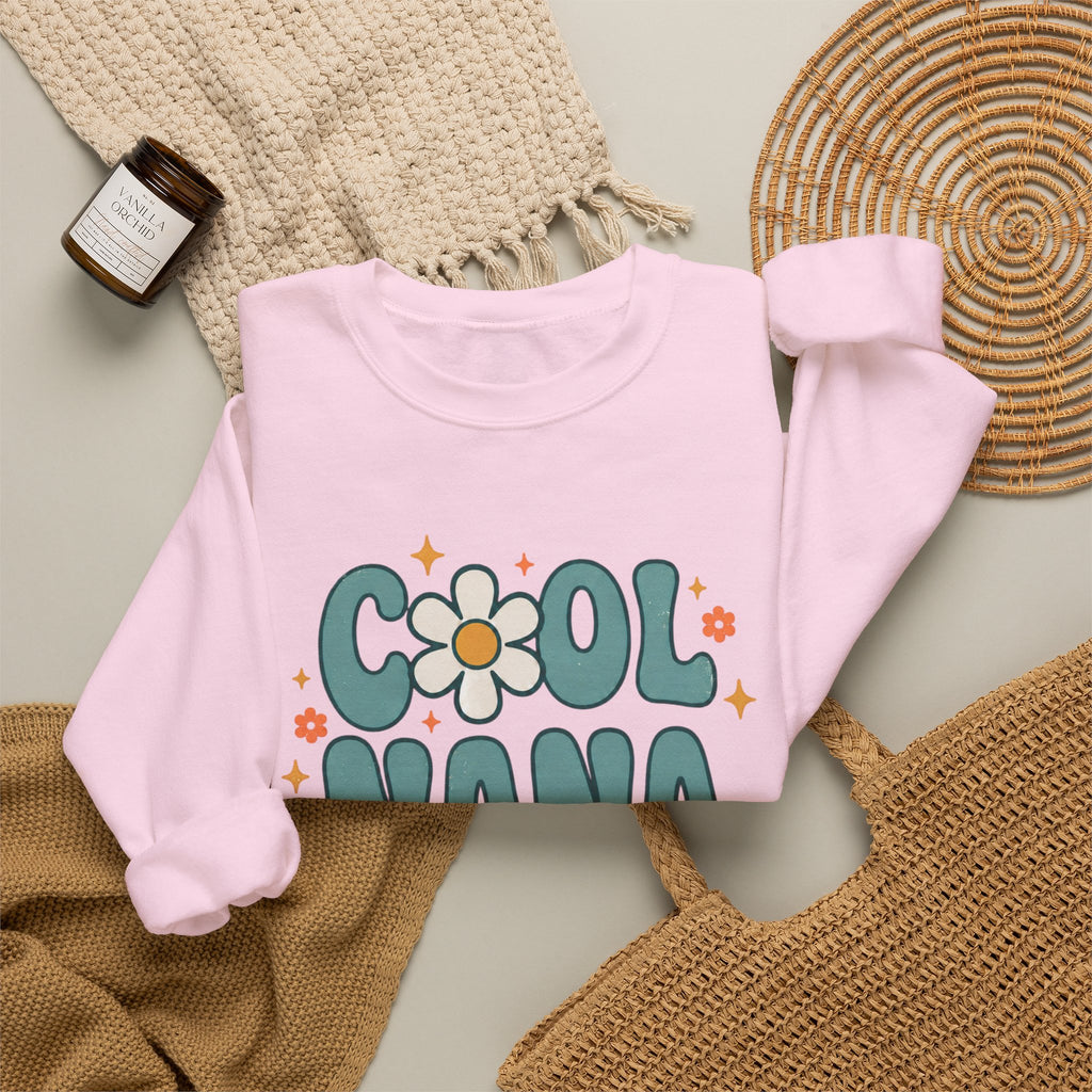 Cool Nana Committee Sweatshirt, Retro Grandma Crewneck, Daisy Flower Nana Gift, Mothers Day Gift for Grandma, Pregnancy Announcement