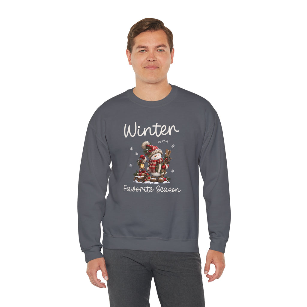 Winter Is My Favorite Season Sweatshirt, Cute Snowman Christmas Sweatshirt, Winter Holiday Shirt, Snowman Lover Gift, Cozy Winter Apparel