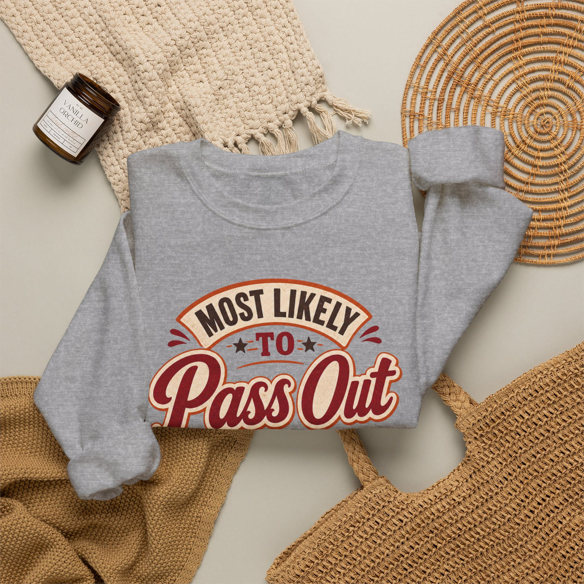 Most Likely To Pass Out After Pie Sweatshirt, Funny Thanksgiving Shirt, Family Matching Turkey Day Sweater, Thankful Pumpkin Pie Sweatshirt