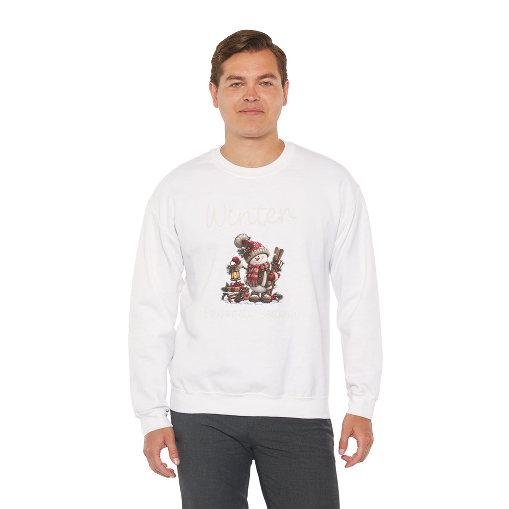 Winter Is My Favorite Season Sweatshirt, Cute Snowman Christmas Sweatshirt, Winter Holiday Shirt, Snowman Lover Gift, Cozy Winter Apparel