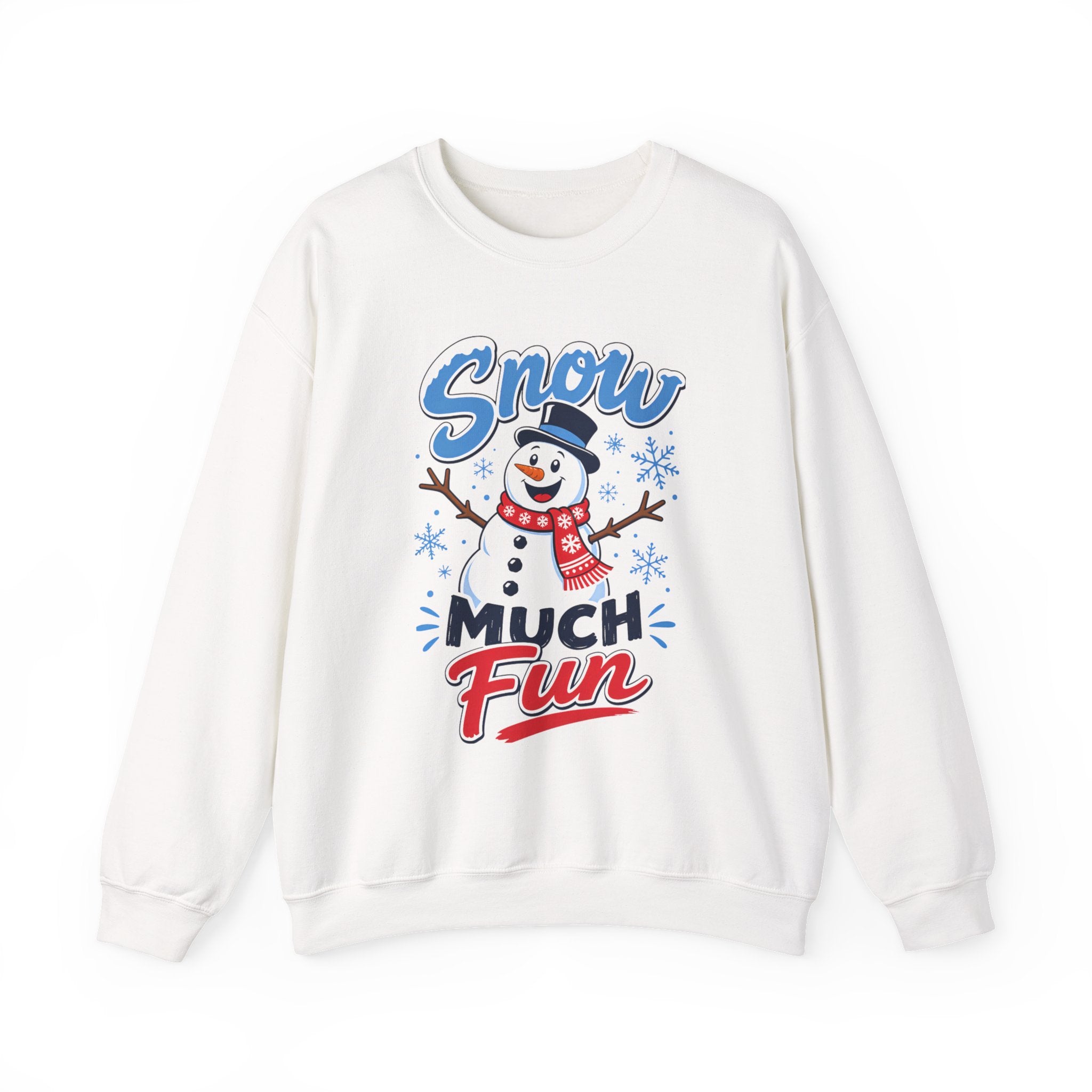 Snow Much Fun Snowman Sweatshirt, Funny Christmas Sweatshirt, Winter Snowman Shirt, Cute Holiday Sweater, Womens Christmas Gift, Snow Shirt