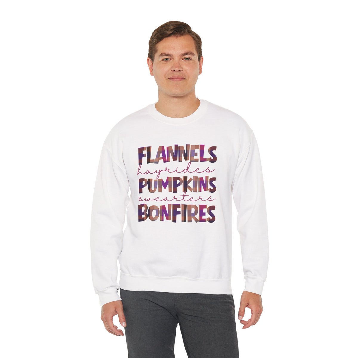 Fall Sweatshirt Flannels Pumpkins Bonfires Hayrides Sweaters Plaid Autumn Crewneck Cozy Fall Shirt Gift for Her