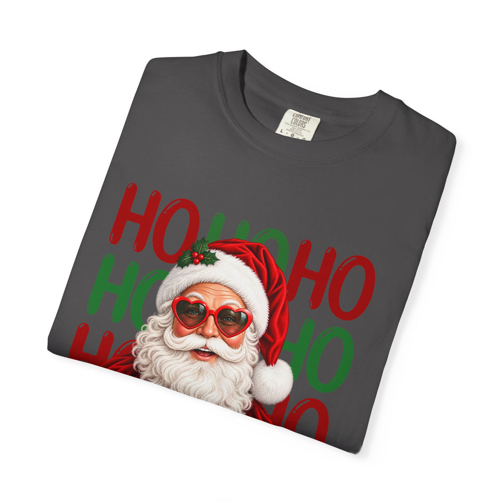 Comfort Color Retro Santa Sunglasses Shirt, Ho Ho Ho Christmas T-Shirt, Santa Claus Tee, Holiday Santa Shirt, Xmas Gift, Christmas Party Top