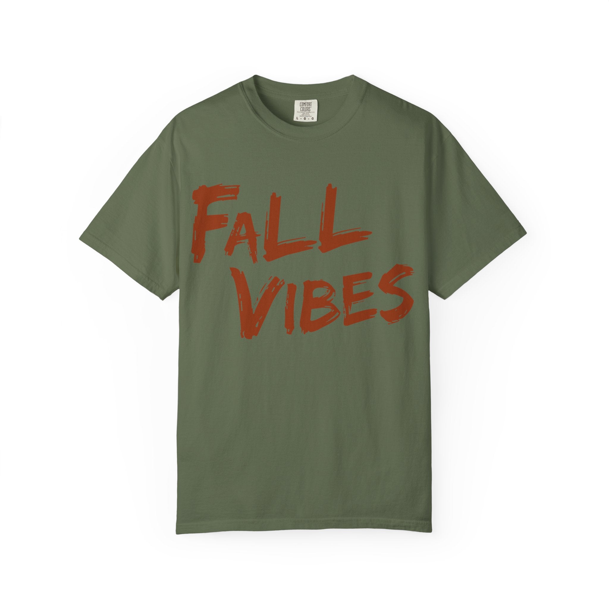 Fall Vibes T-Shirt Women Autumn Tee Brush Stroke Letters Pumpkin Season Fall Graphic Shirt Oversized Fall Top Gift Her, Casual Fall T-Shirt