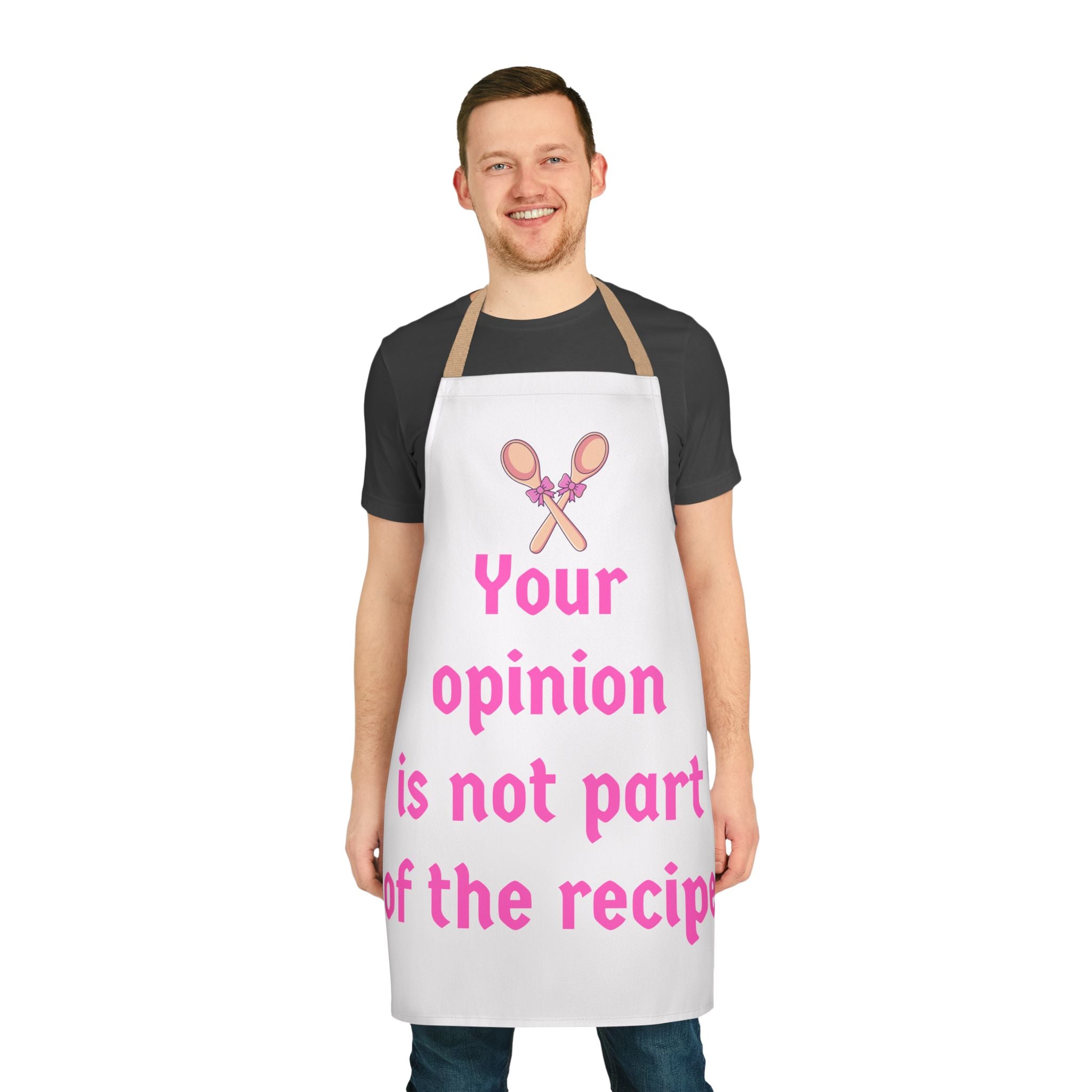 Funny Kitchen Apron Women Your Opinion Is Not Part of the Recipe Sassy Chef Gift Cooking Humor Baking Lover Gift Cute Pink Apron Her