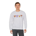 Halloween Sweatshirt Women Dancing Pumpkin Candy Corn Witch Hat Iced Coffee Crewneck Fall Fun Cute Halloween Party Shirt Gift