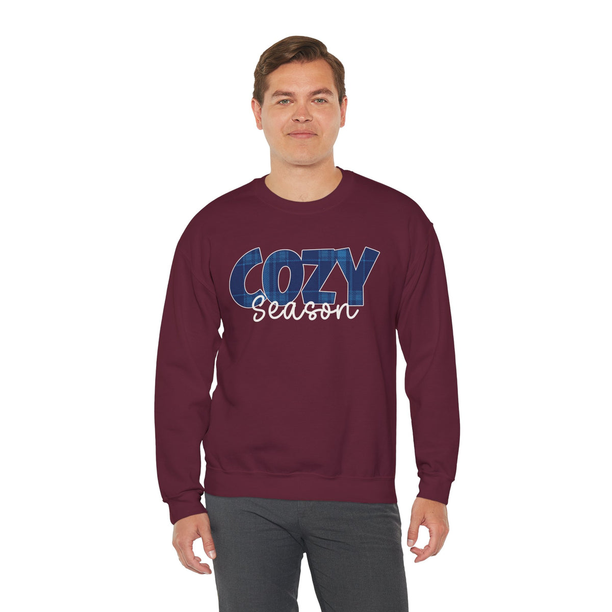Cozy Season Sweatshirt, Plaid Cozy Season Shirt, Fall Sweatshirt, Cozy Season Crewneck, Autumn Sweatshirt, Fall Plaid Shirt, Fall Gift