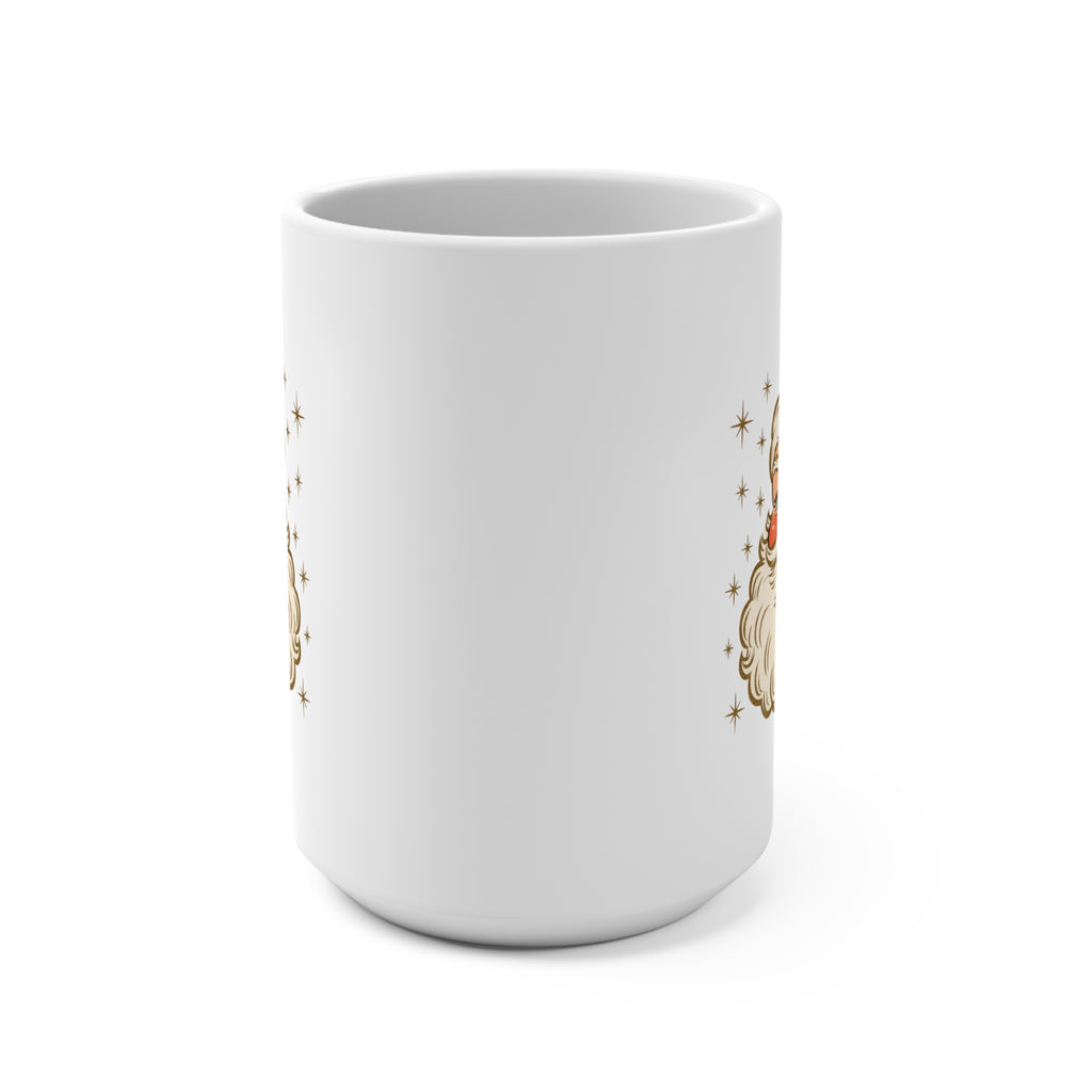 Vintage Santa Face Mug | Retro Christmas Holiday Coffee Cup