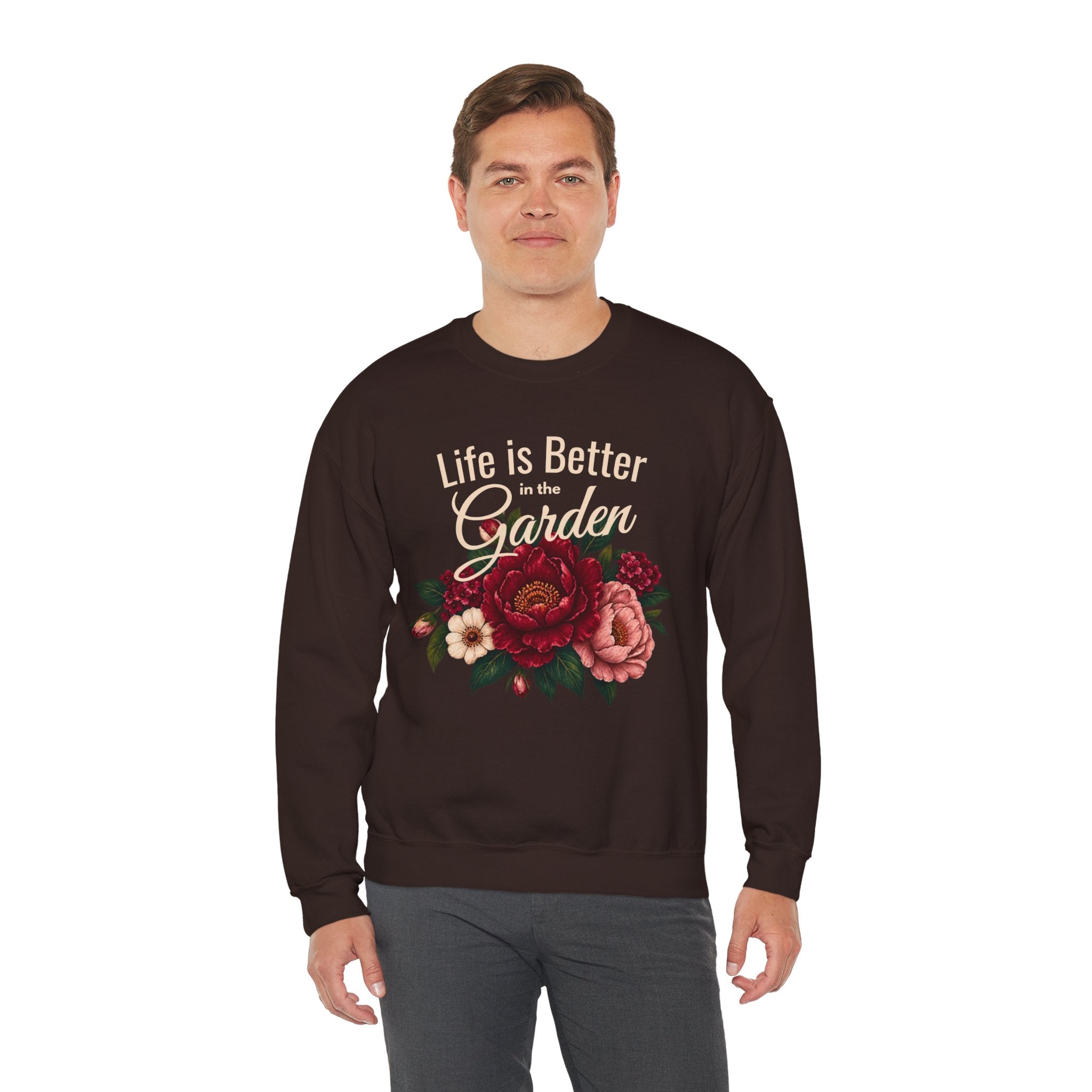 Life is Better in the Garden Sweatshirt, Floral Garden Shirt, Botanical Flower Sweatshirt, Gardener Gift, Nature Lover Shirt, Plant Mom Top