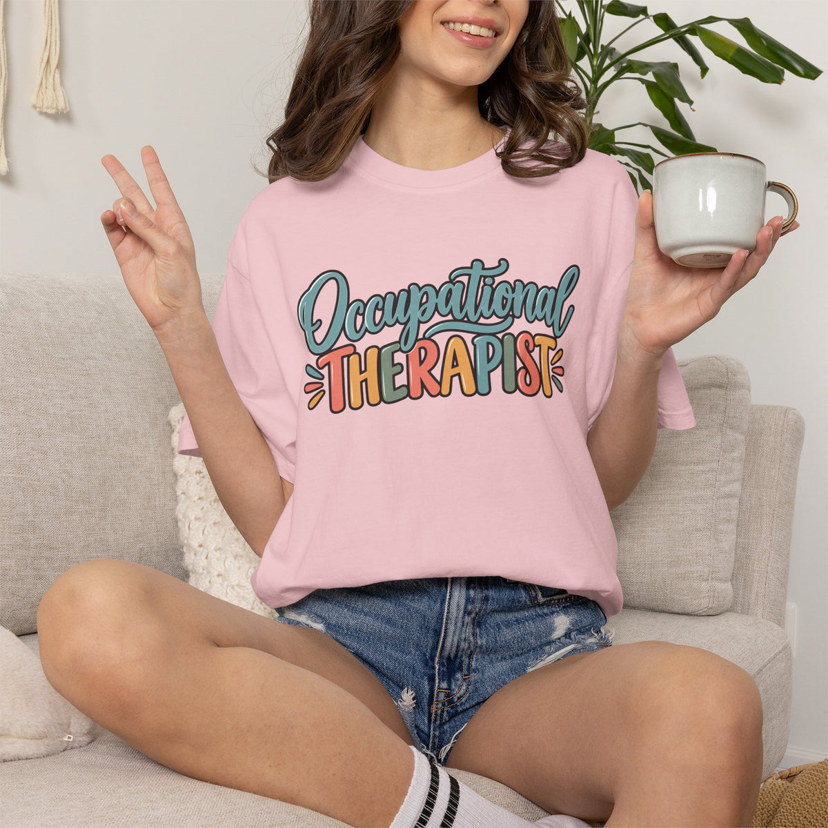 Comfort Colors Occupational Therapist T-Shirt, Appreciation Gift, Retro Occupational Therapy Tee, Therapist Week Shirt, OT Student Gift