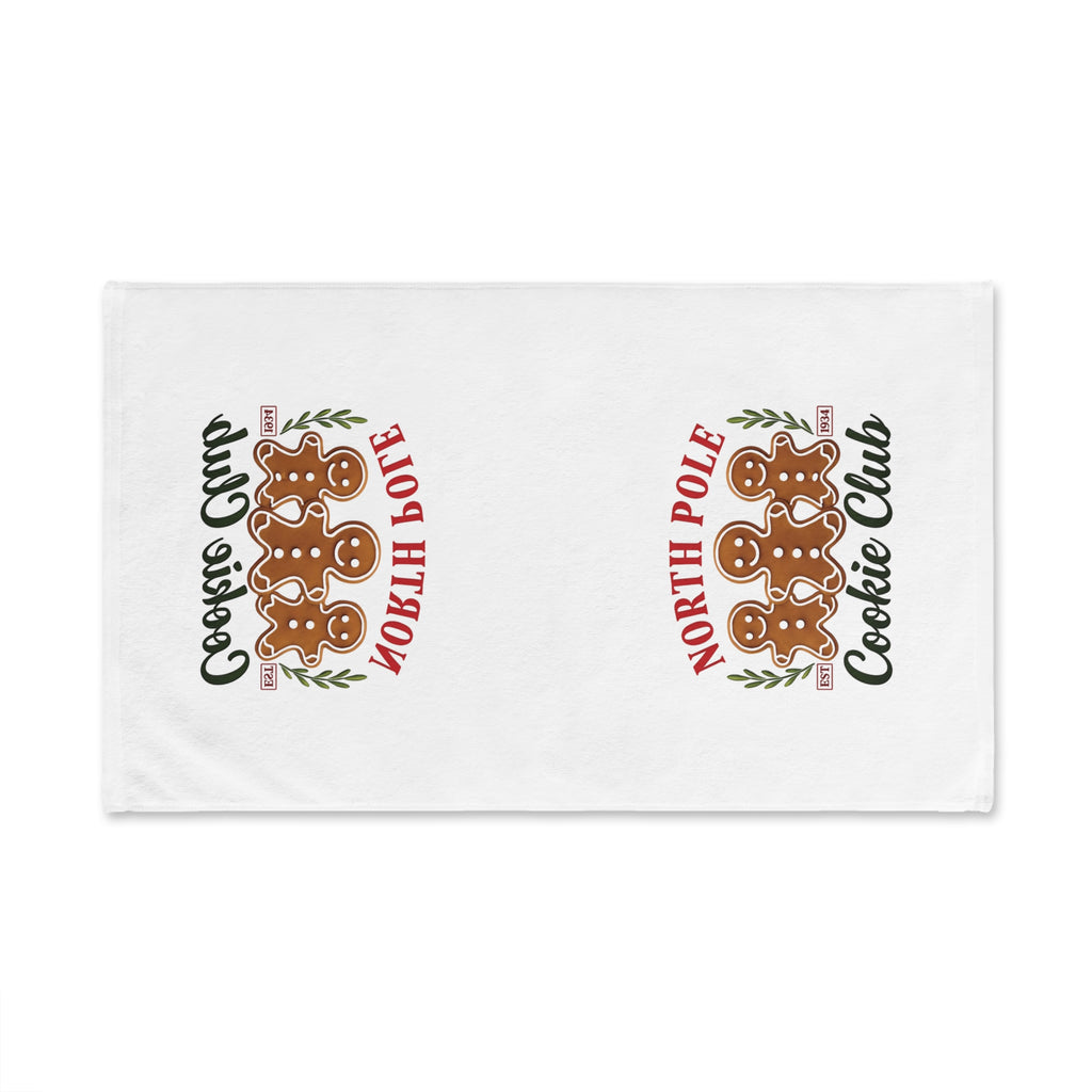 North Pole Cookie Club Hand Towel, Holiday Kitchen Decor, Christmas Gift, Baking Enthusiast Essential, Festive Home Accessory