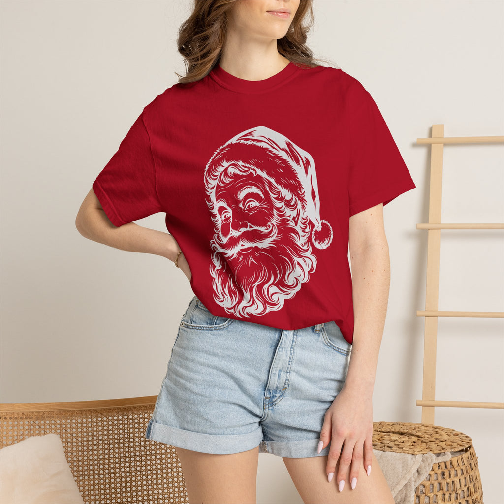 Vintage Santa Claus T-Shirt, Retro Santa Face Tee, Classic Christmas Shirt Women, Holiday Graphic Tee, Santa Head Shirt, Xmas Gift for Her