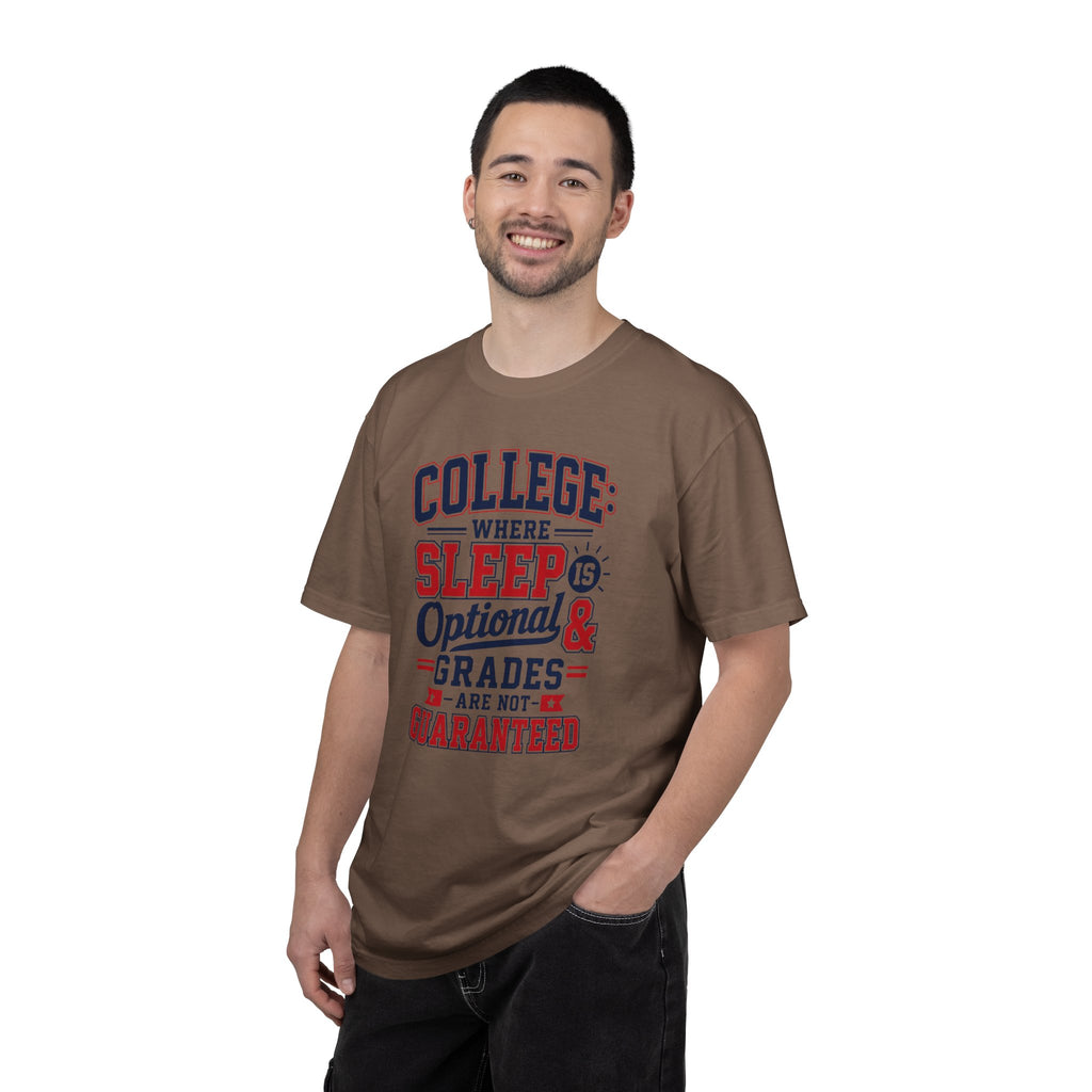 Comfort Color College Where Sleep Is Optional Grades Are Not Guaranteed Funny College Student Gift Student Present, College Student Gift