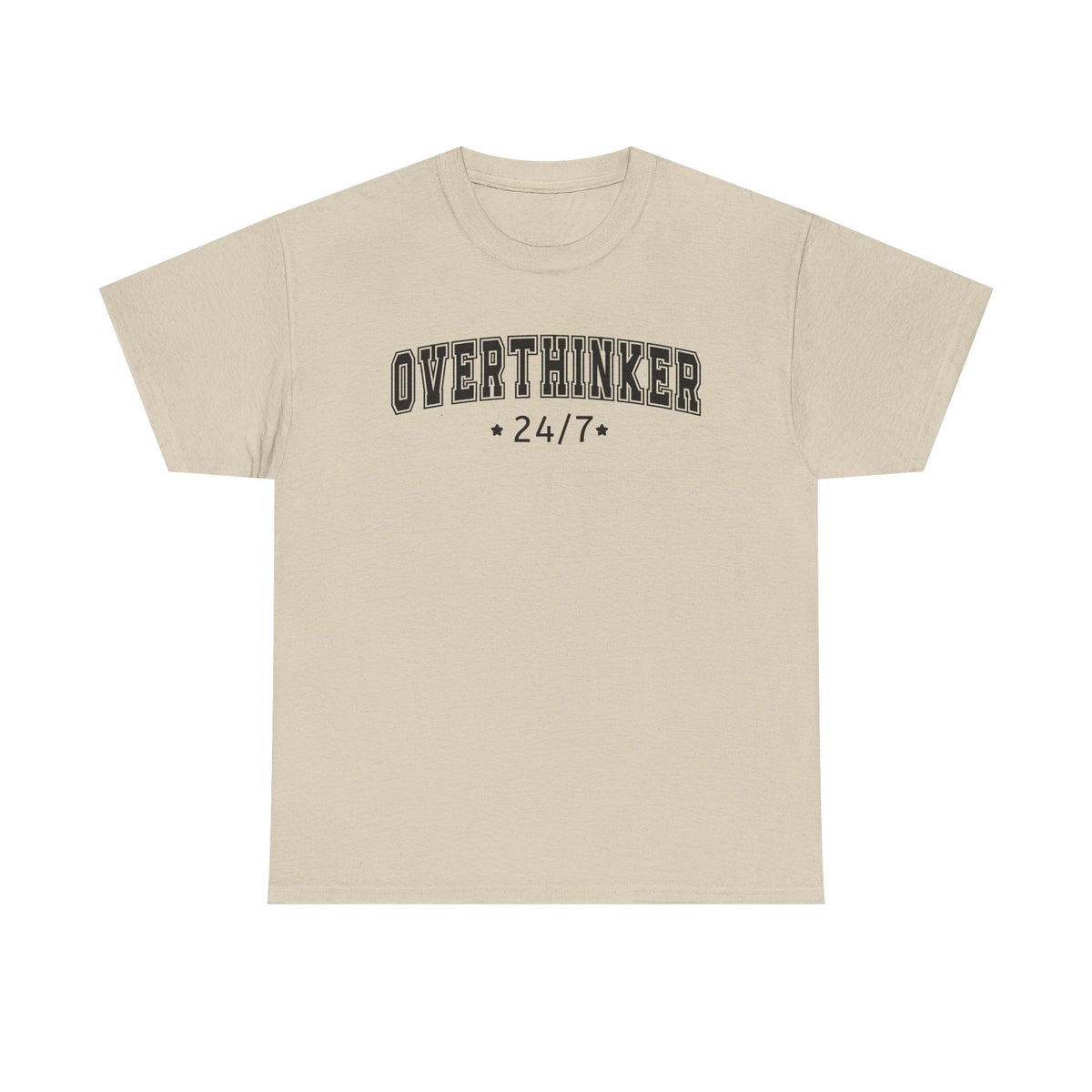 Overthinker 24/7 Tee | Graphic Mental Health Typography, Casual Shirt, Statement T-shirt, Basic T-shirt, Casual Tee, Unisex, Popular Tee