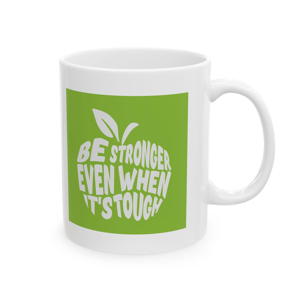 Motivational Coffee Mug: Bright Green Design, Encouraging Quote