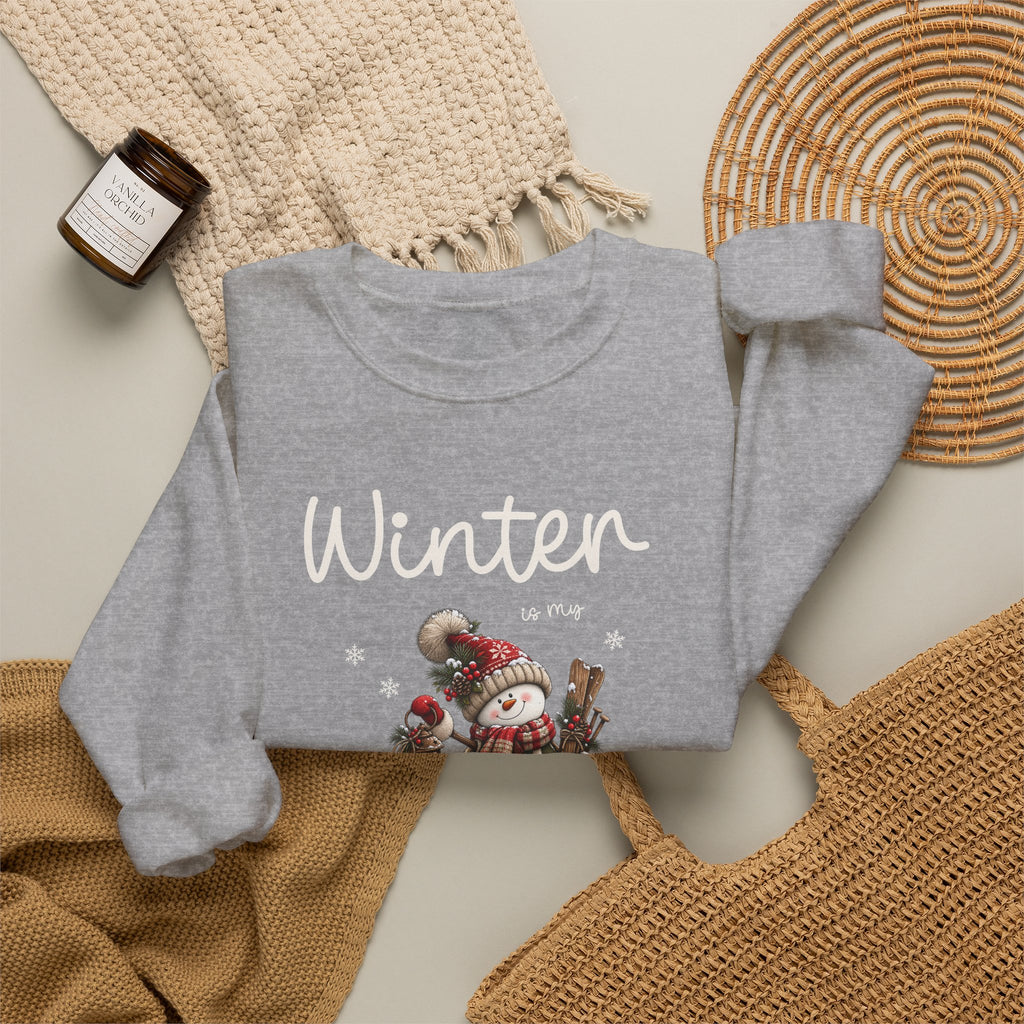 Winter Is My Favorite Season Sweatshirt, Cute Snowman Christmas Sweatshirt, Winter Holiday Shirt, Snowman Lover Gift, Cozy Winter Apparel