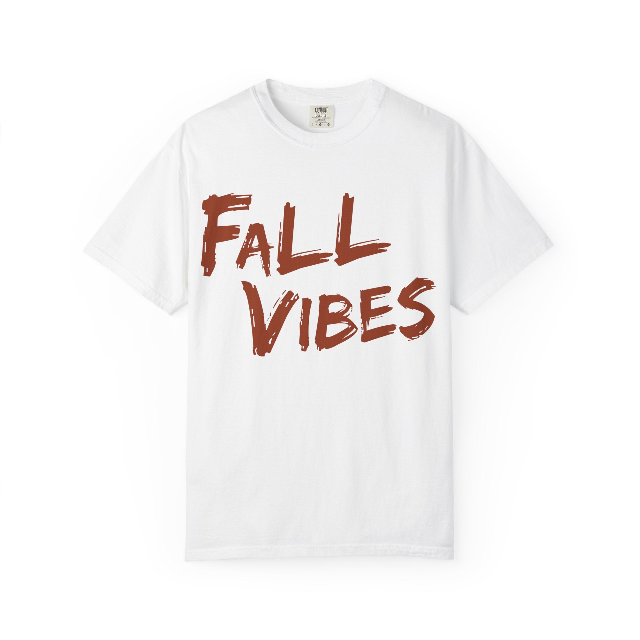 Fall Vibes T-Shirt Women Autumn Tee Brush Stroke Letters Pumpkin Season Fall Graphic Shirt Oversized Fall Top Gift Her, Casual Fall T-Shirt