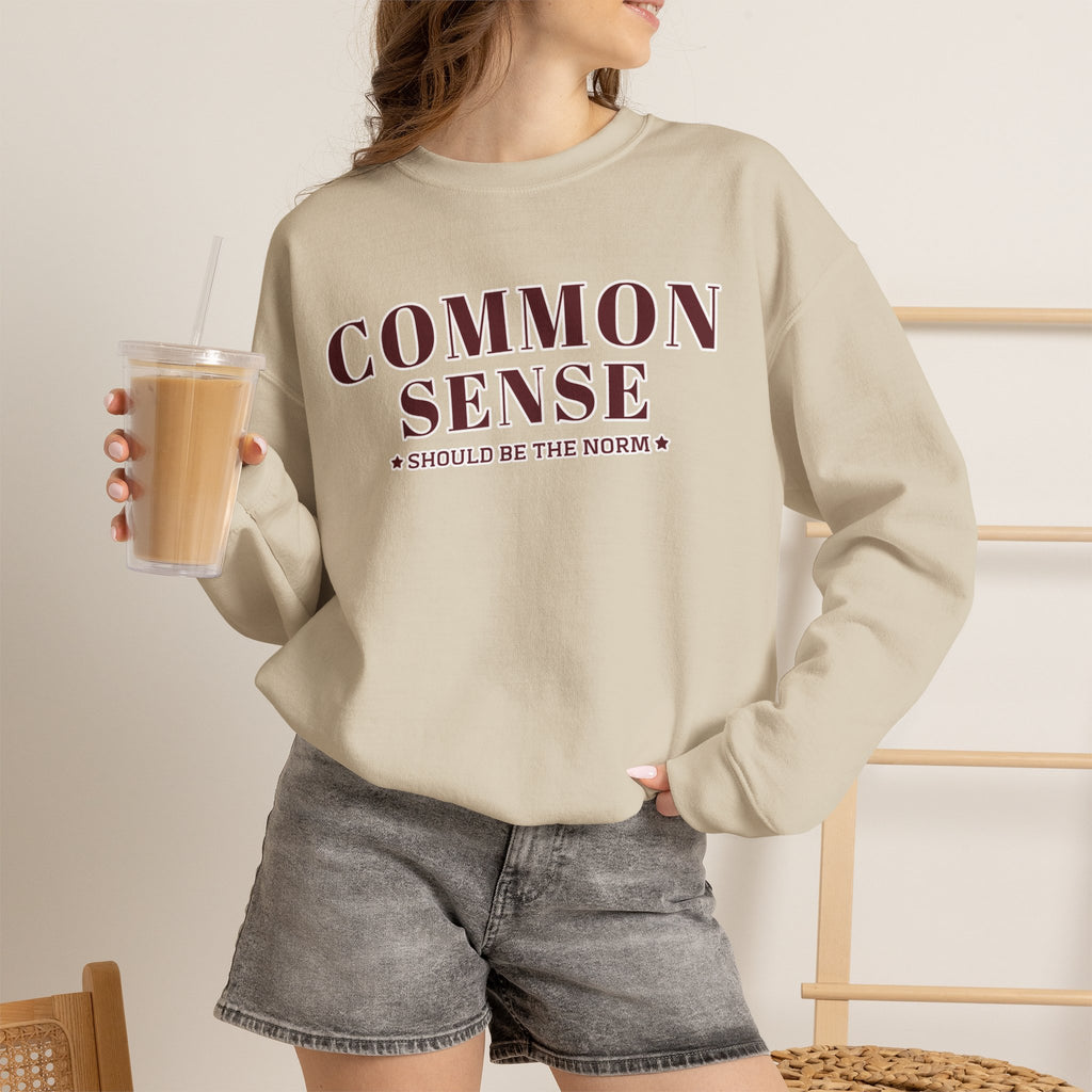 Common Sense Should Be The Norm Sweatshirt, Funny Sarcastic Crewneck, Trendy Adult Humor Shirt, Retro Statement Sweatshirt Gift