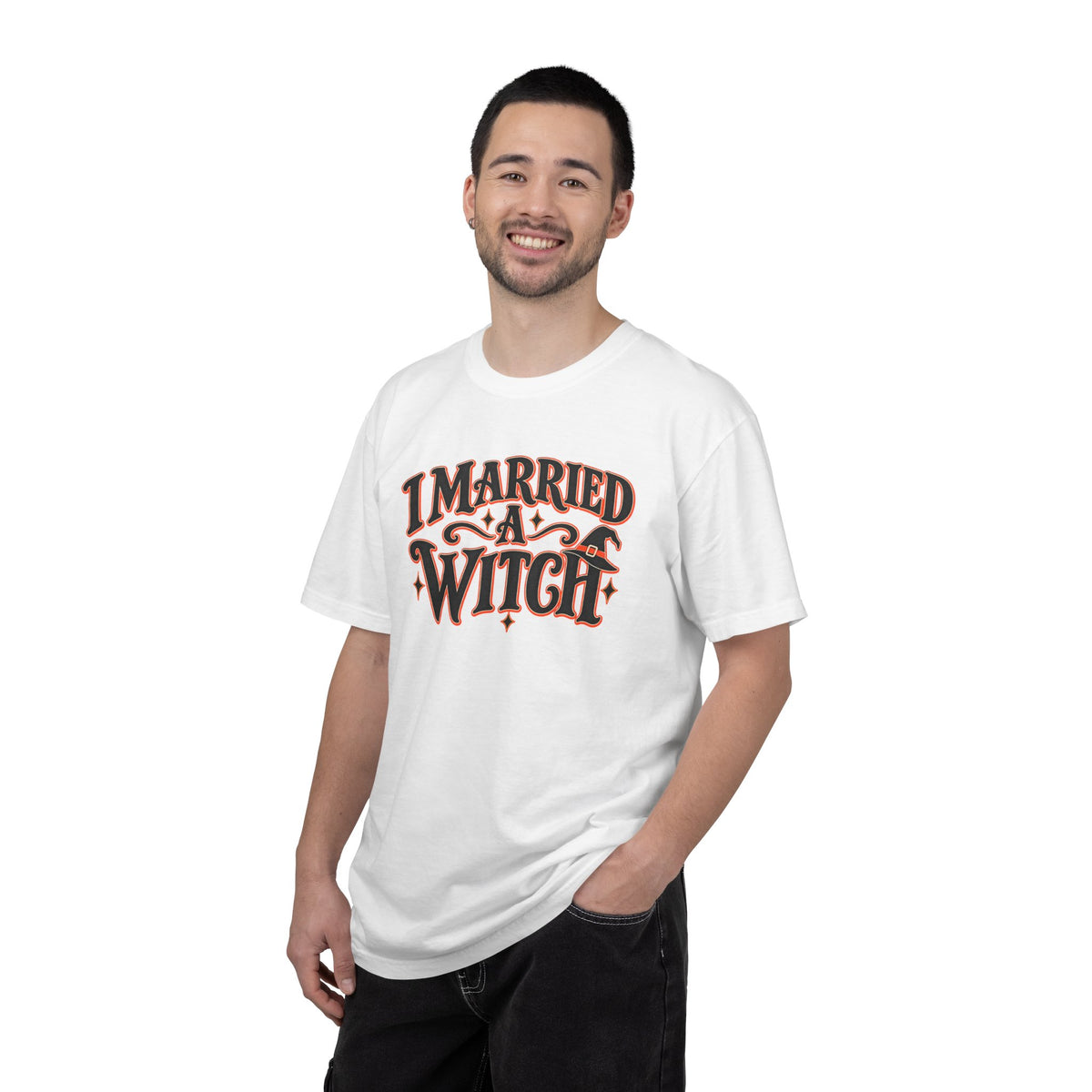 I Married A Witch Shirt, Funny Halloween Shirt, Witch Husband Shirt, Halloween Couple Shirt, Spooky Season Tee, Witchy Wife Gift for Him