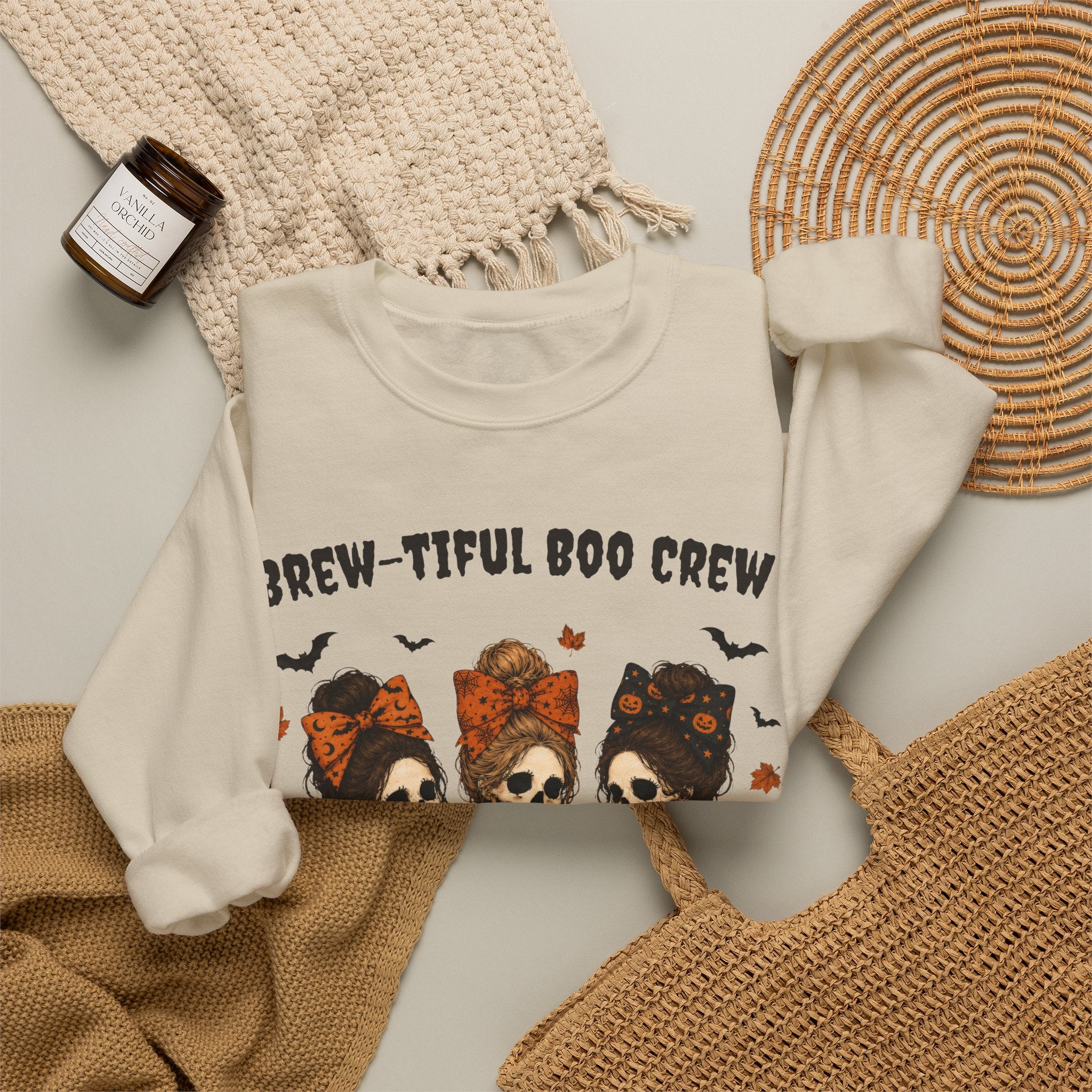Skeleton Coffee Sweatshirt Fall Halloween Shirt Sip Sip Hooray It's Fall Y'all Boho Skeleton Bow Pumpkin Spice Cozy Autumn Graphic Sweater