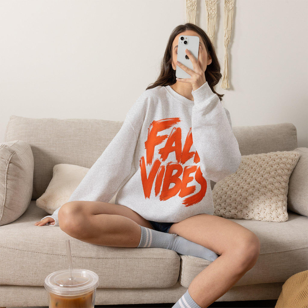 Fall Vibes Sweatshirt, Cute Fall Crewneck Women, Autumn Sweatshirt, Fall Graphic Sweatshirt, Cozy Fall Sweatshirt, Fall Gift for Her,