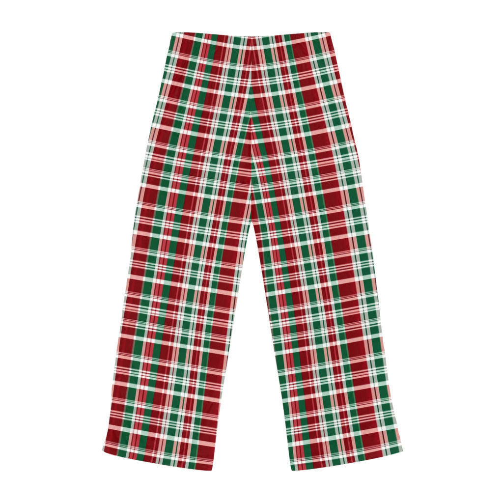 Christmas Plaid Women's Pajama Pants, Holiday Sleepwear