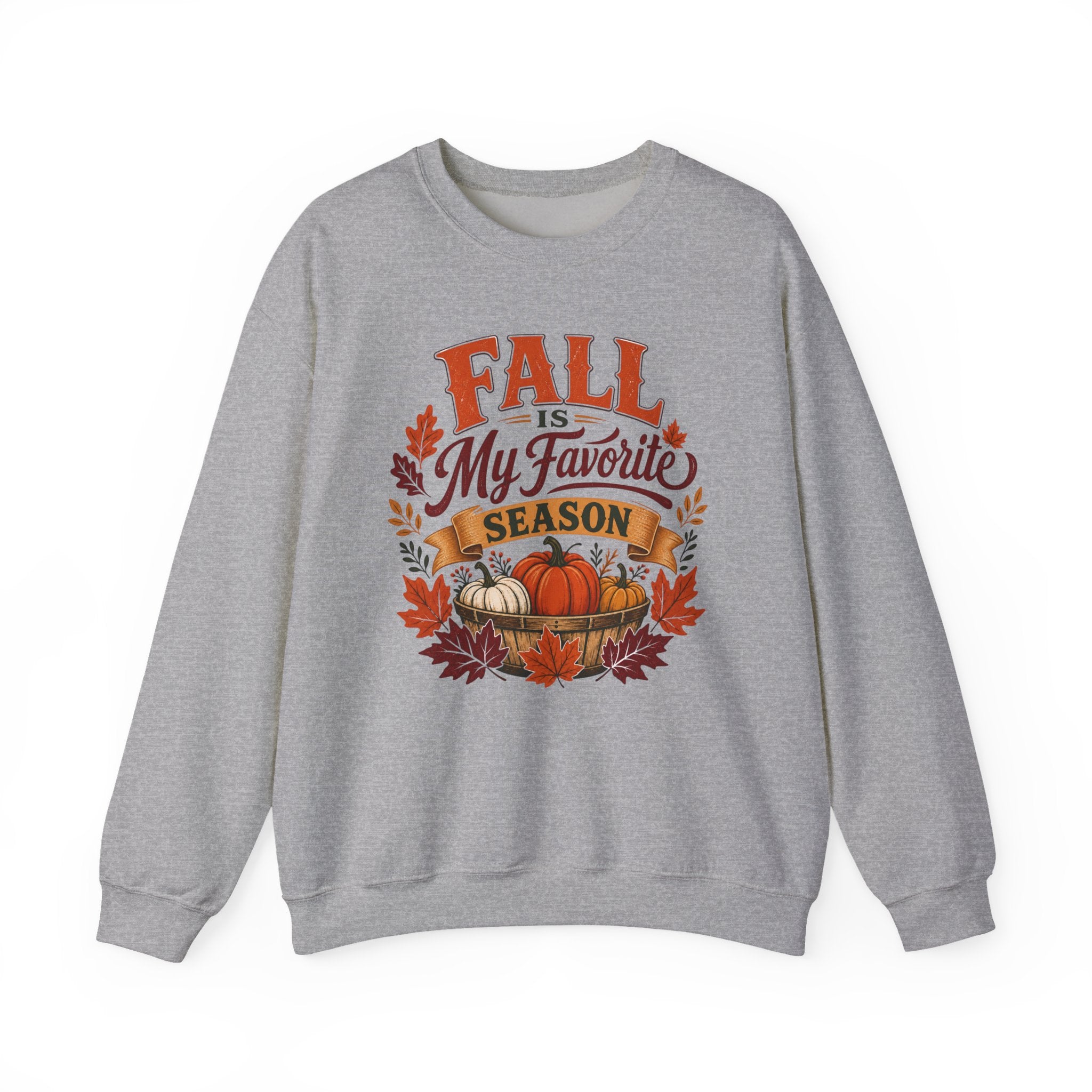 Fall Is My Favorite Season Sweatshirt, Pumpkin Autumn Crewneck, Fall Leaves Shirt, Thanksgiving Sweater, Women's Fall Fashion Top Gift