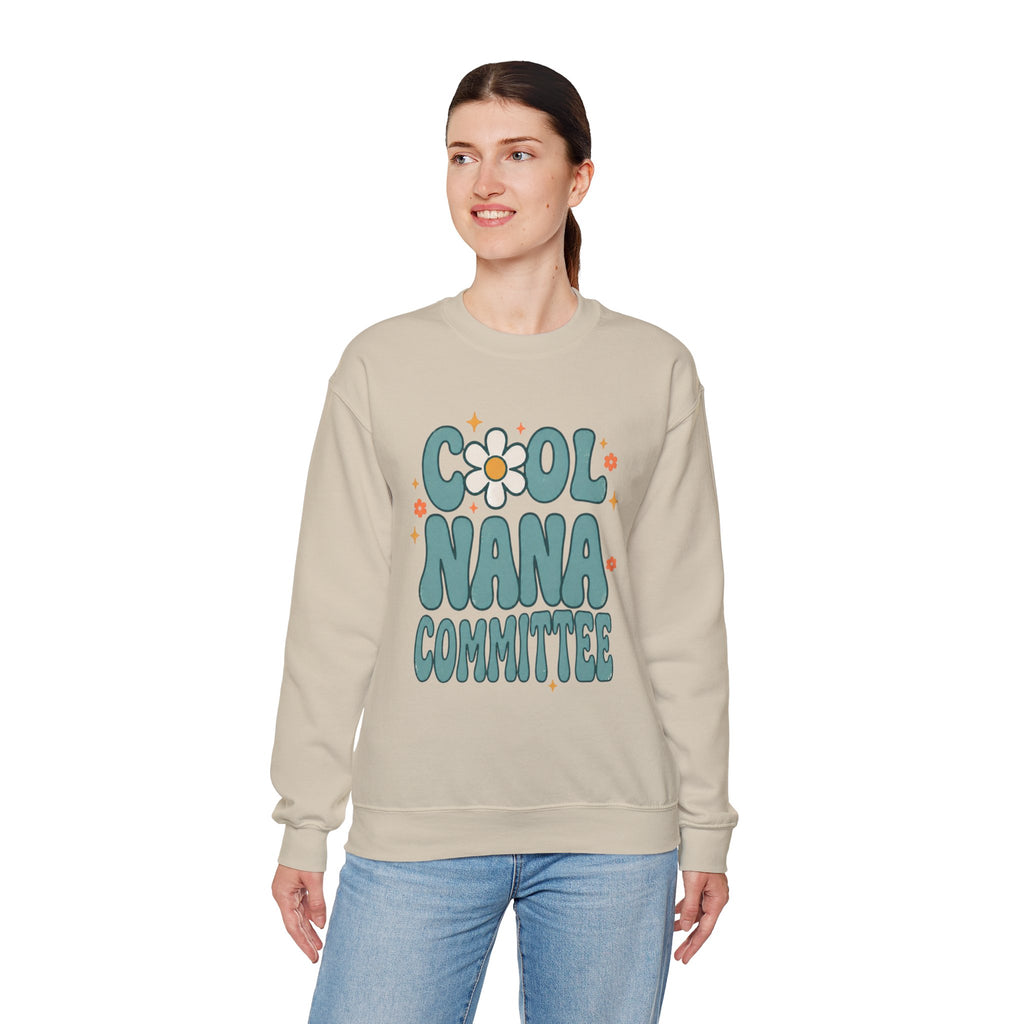Cool Nana Committee Sweatshirt, Retro Grandma Crewneck, Daisy Flower Nana Gift, Mothers Day Gift for Grandma, Pregnancy Announcement