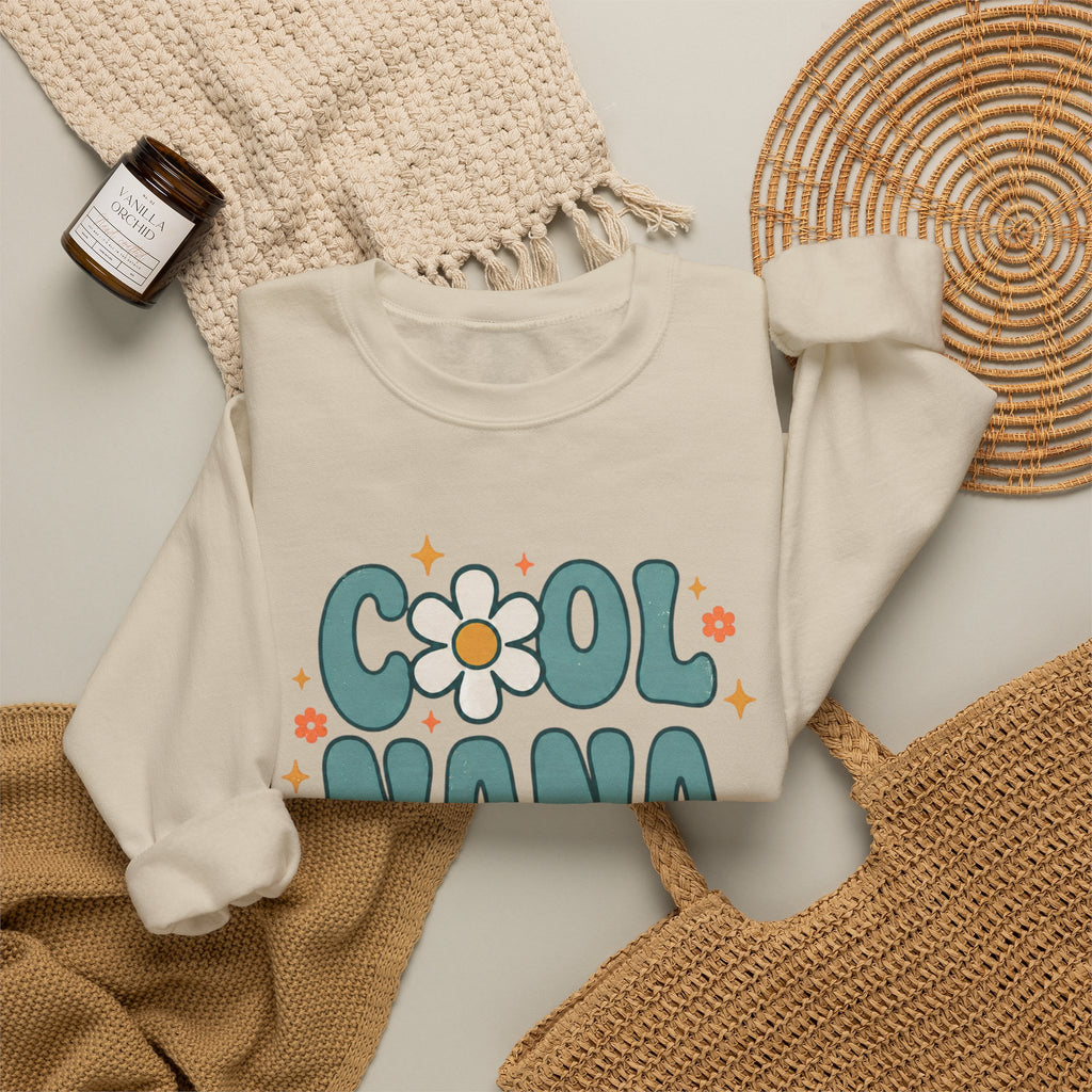 Cool Nana Committee Sweatshirt, Retro Grandma Crewneck, Daisy Flower Nana Gift, Mothers Day Gift for Grandma, Pregnancy Announcement