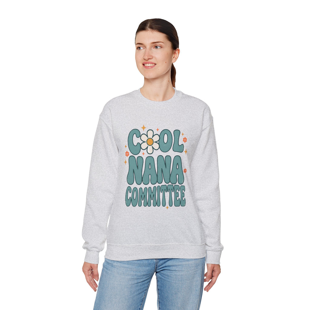 Cool Nana Committee Sweatshirt, Retro Grandma Crewneck, Daisy Flower Nana Gift, Mothers Day Gift for Grandma, Pregnancy Announcement