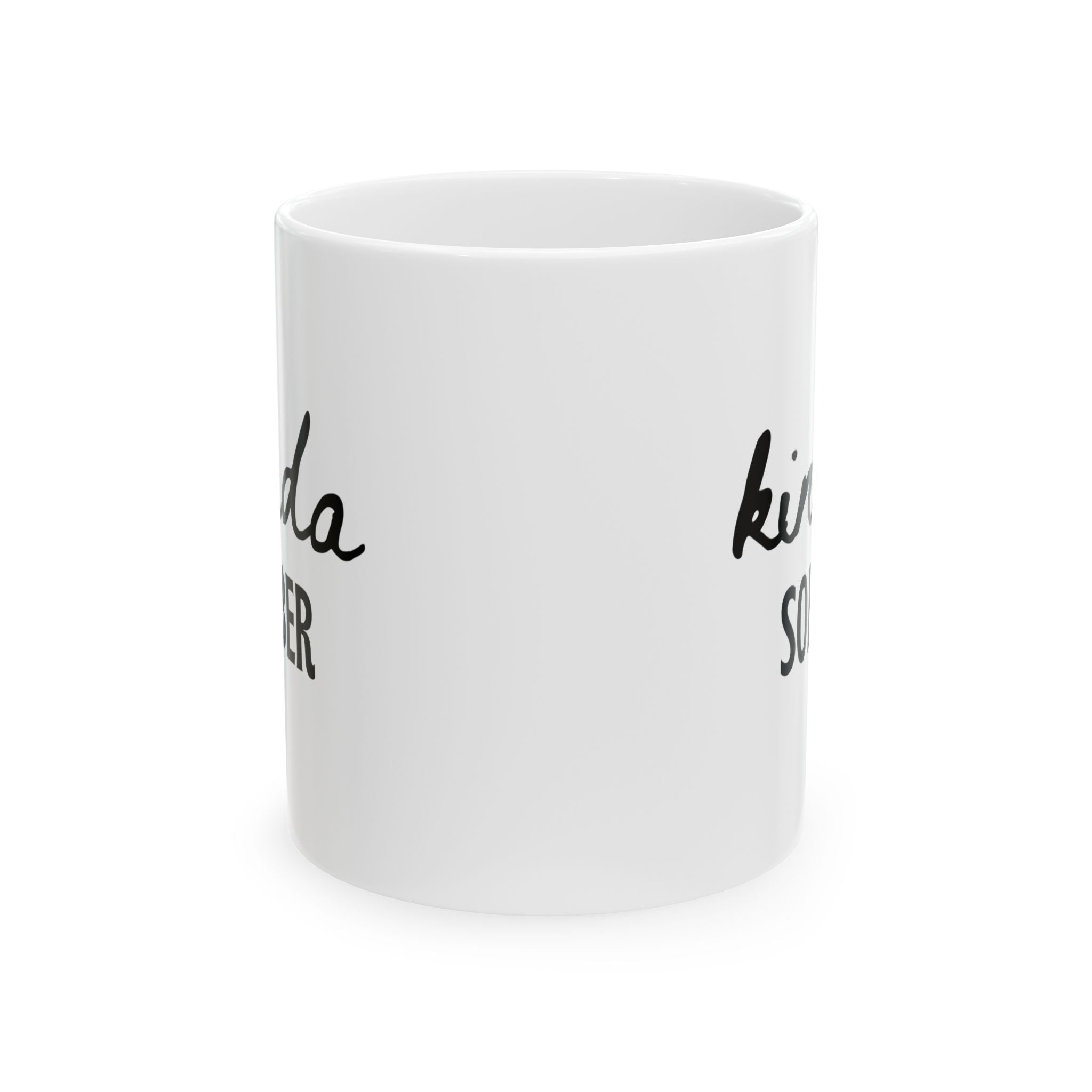 Kinda Sober Mug Funny Coffee Mug Humor Gift Sober Curious Gift Funny Gift for Her Him Novelty Mug Wine Lover Gift Sarcastic Coffee Cup