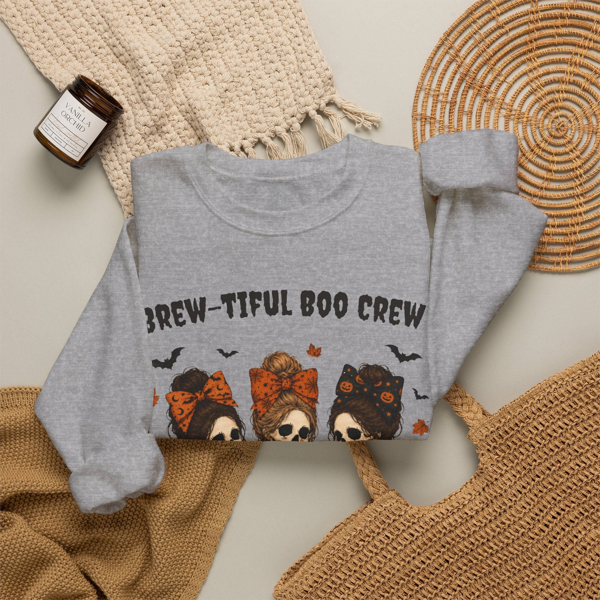 Skeleton Coffee Sweatshirt Fall Halloween Shirt Sip Sip Hooray It's Fall Y'all Boho Skeleton Bow Pumpkin Spice Cozy Autumn Graphic Sweater