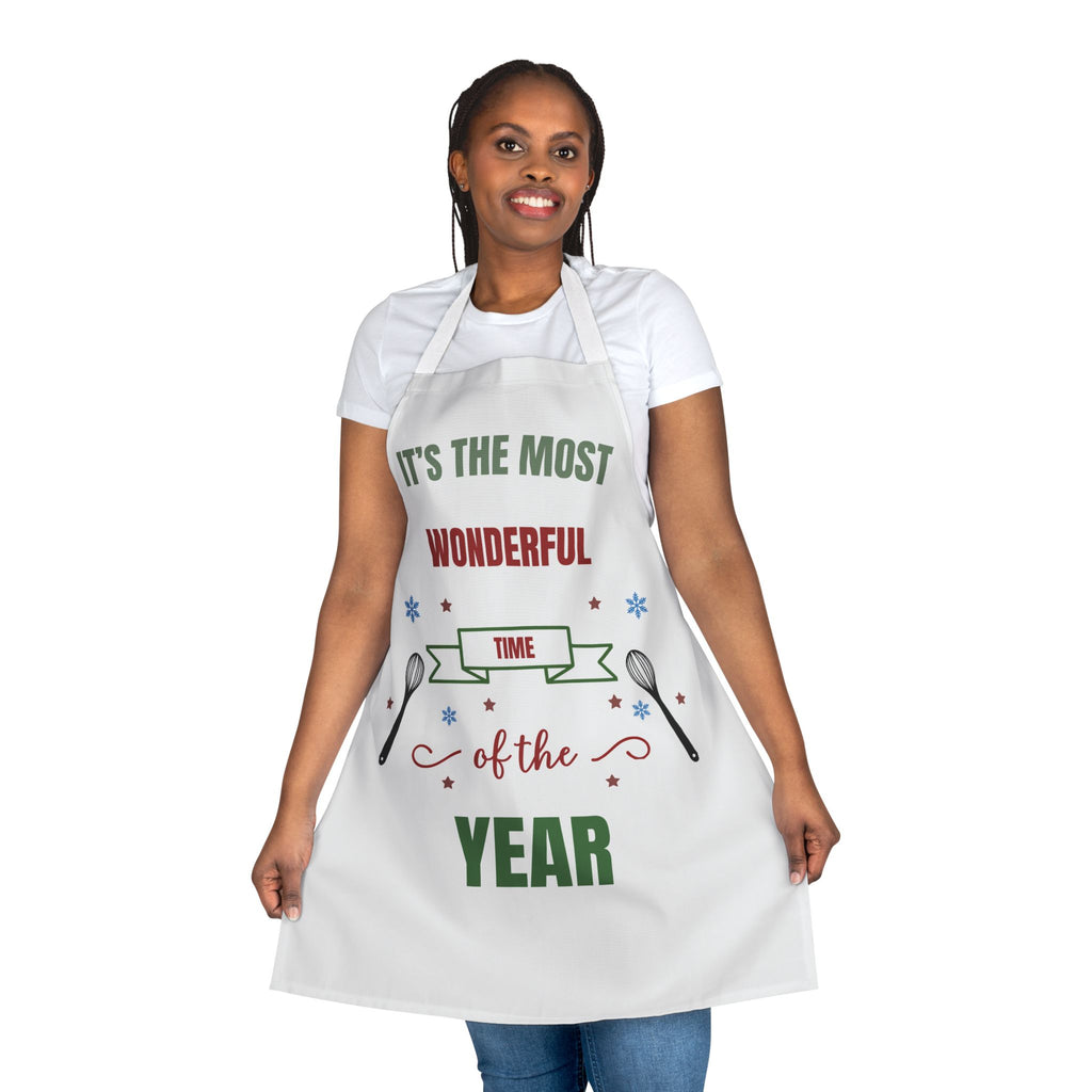 Christmas Apron It's The Most Wonderful Time Of The Year Funny Holiday Baking Apron Women Kitchen Gift Xmas Cooking Chef Apron Gift For Her