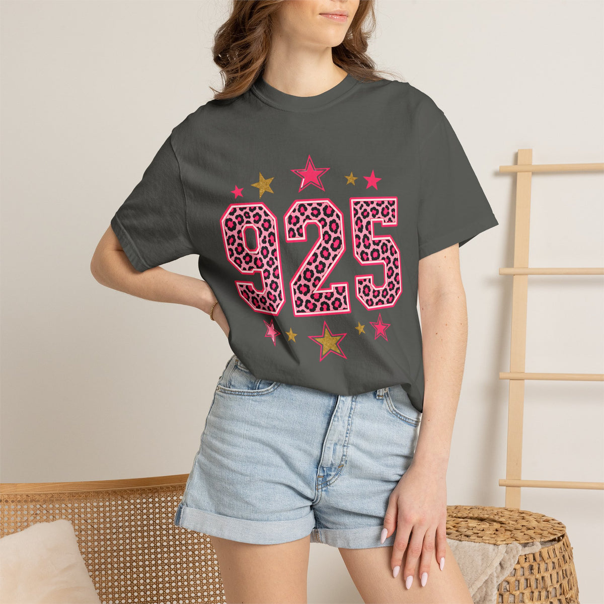 Comfort Color 925 Leopard Star Shirt, Cheetah Print Birthday Shirt, Trendy Dolly Day Graphic Tee, Western Star Shirt, Custom Number Shirt