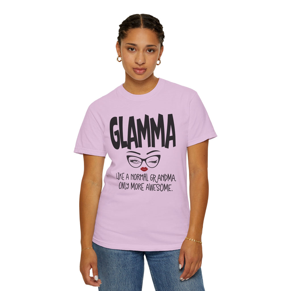 Glamma T-Shirt — "Glamma: Like a Normal Grandma, Only More Awesome" Graphic Tee