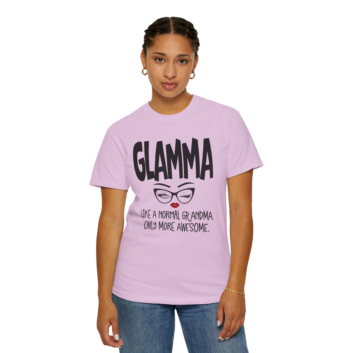 Glamma T-Shirt — "Glamma: Like a Normal Grandma, Only More Awesome" Graphic Tee